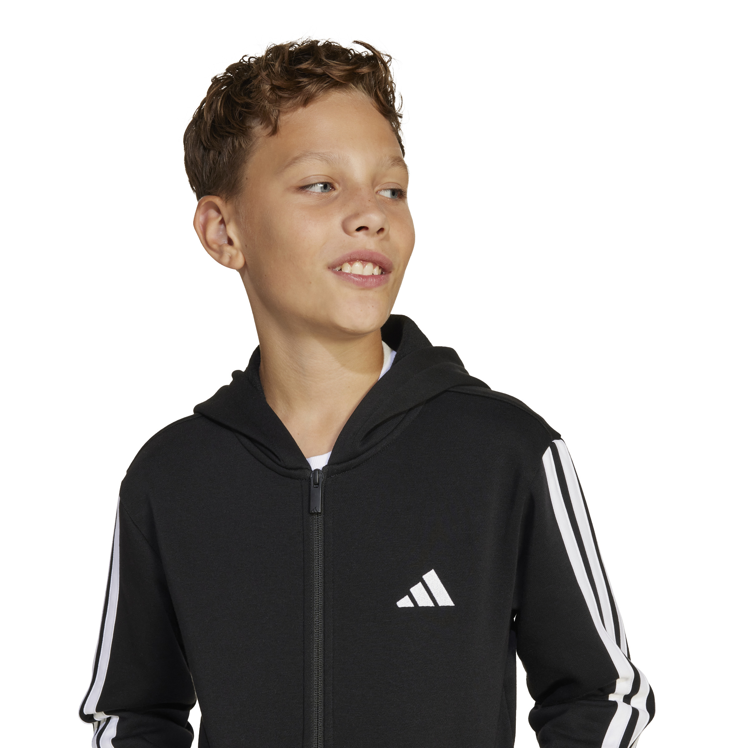 ADIDAS J 3S FL FZ HD BLACK/WHITE – Bild 7