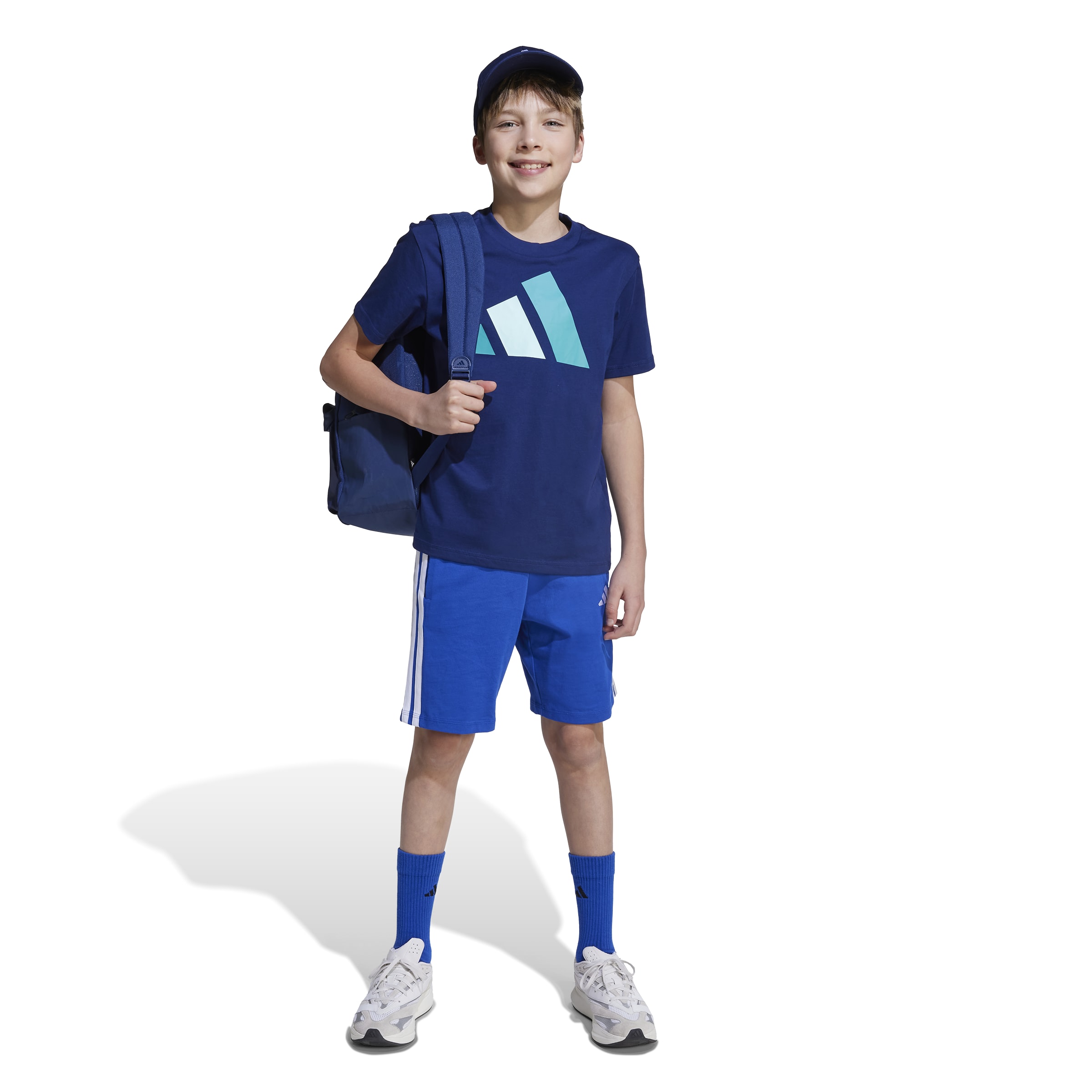 ADIDAS J BL TEE 160 DKBLUE/PURTEA/HALMIN – Bild 4