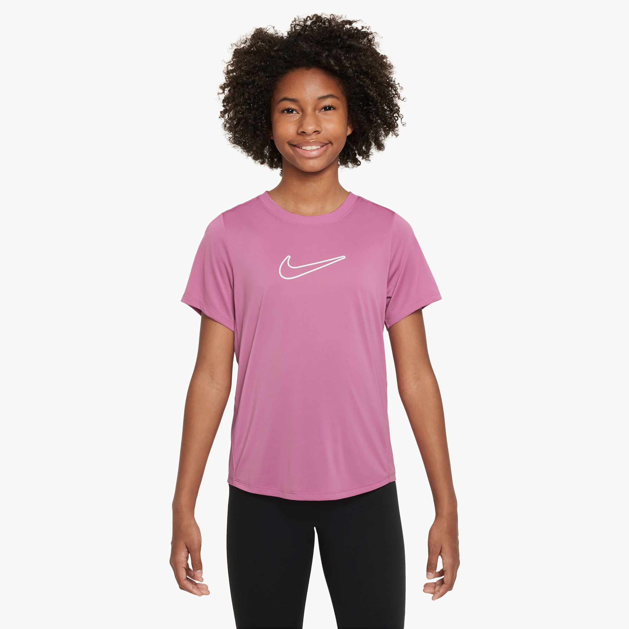 NIKE G NK DF ONE STD SS TOP HBR MAGIC FLAMINGO/WHITE