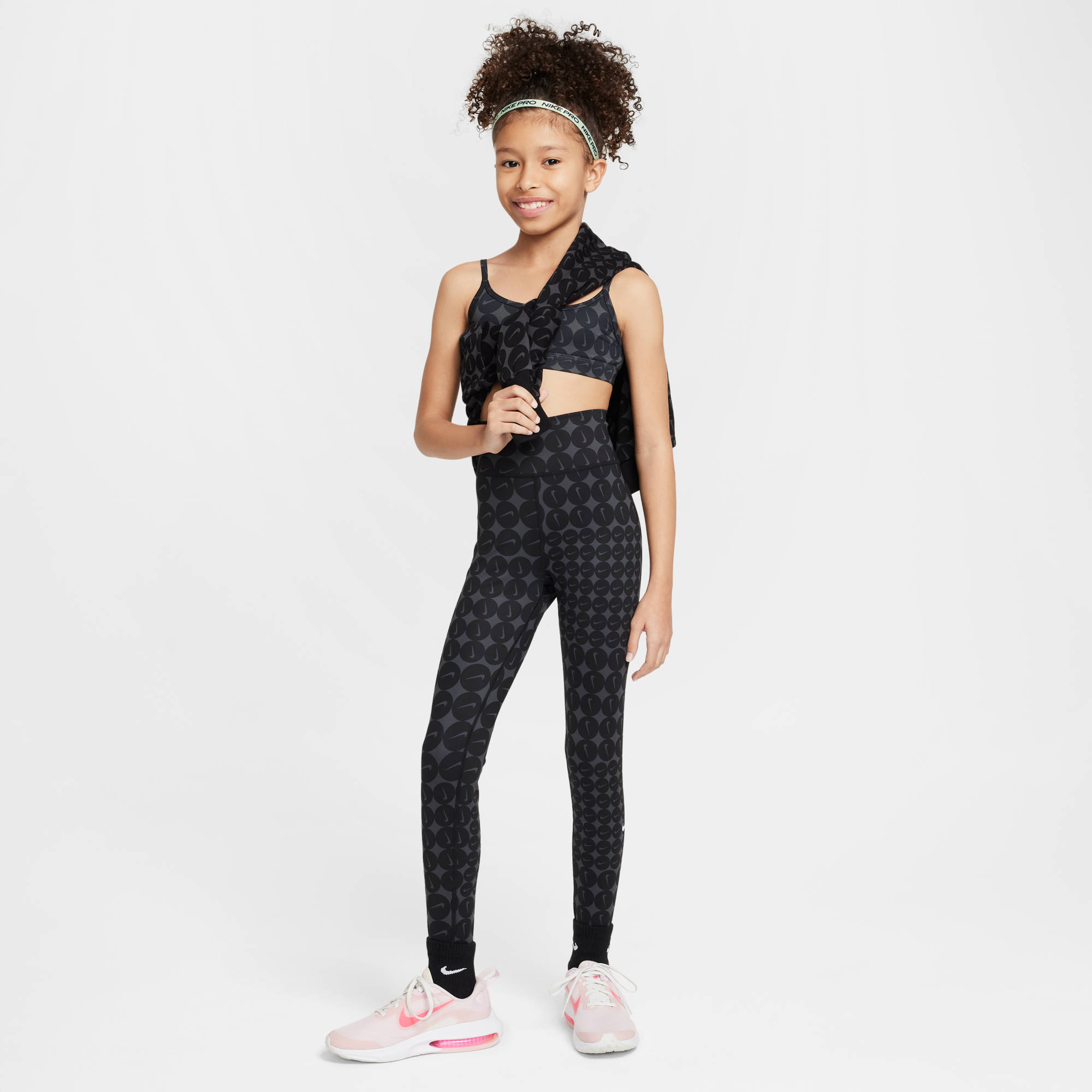 NIKE G NK DF ONE TGHT AOP BLACK/WHITE – Bild 6
