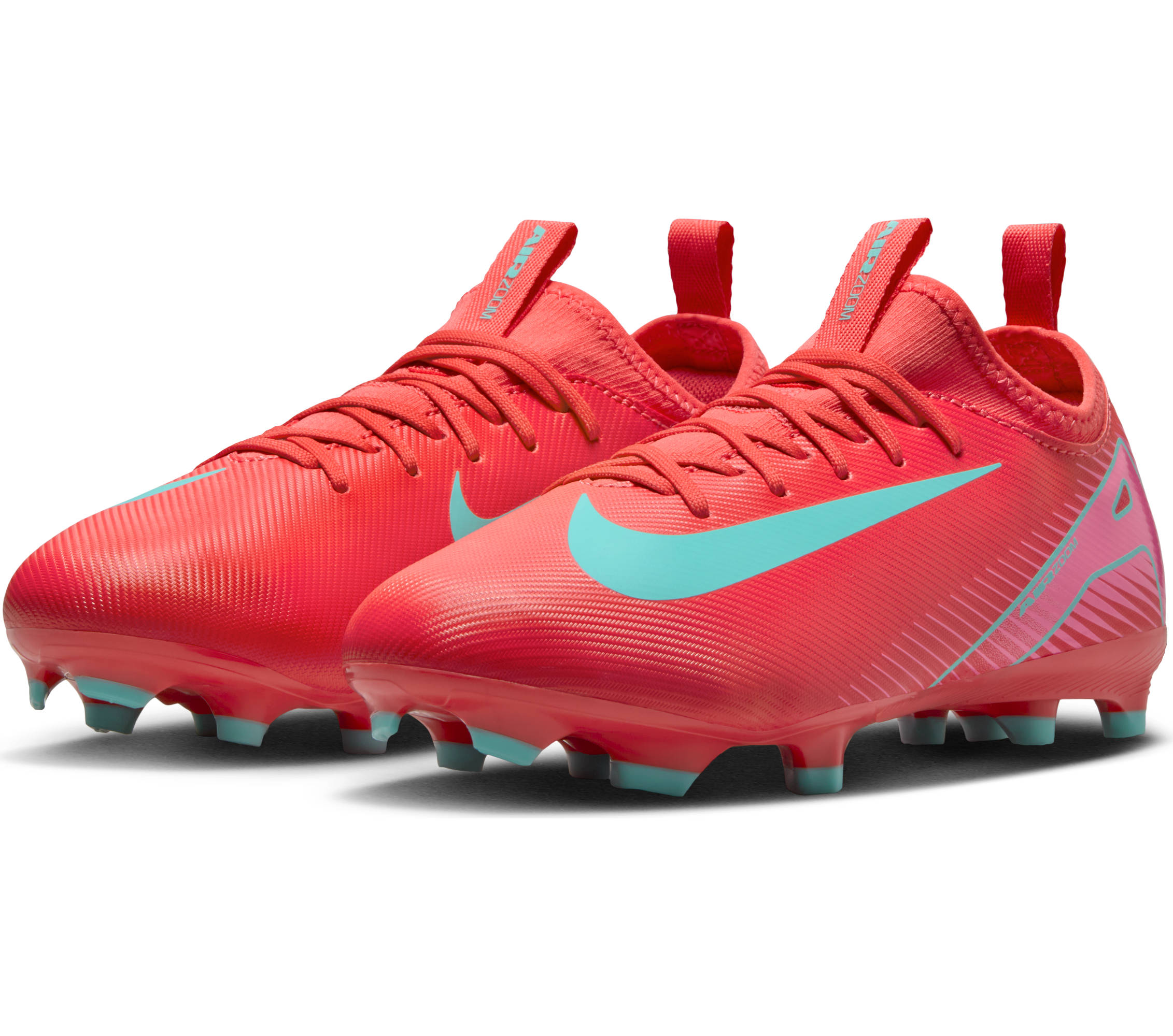 NIKE JR ZOOM VAPOR 16 ACADEMY FG/MG EMBER GLOW/AURORA GREEN – Bild 2