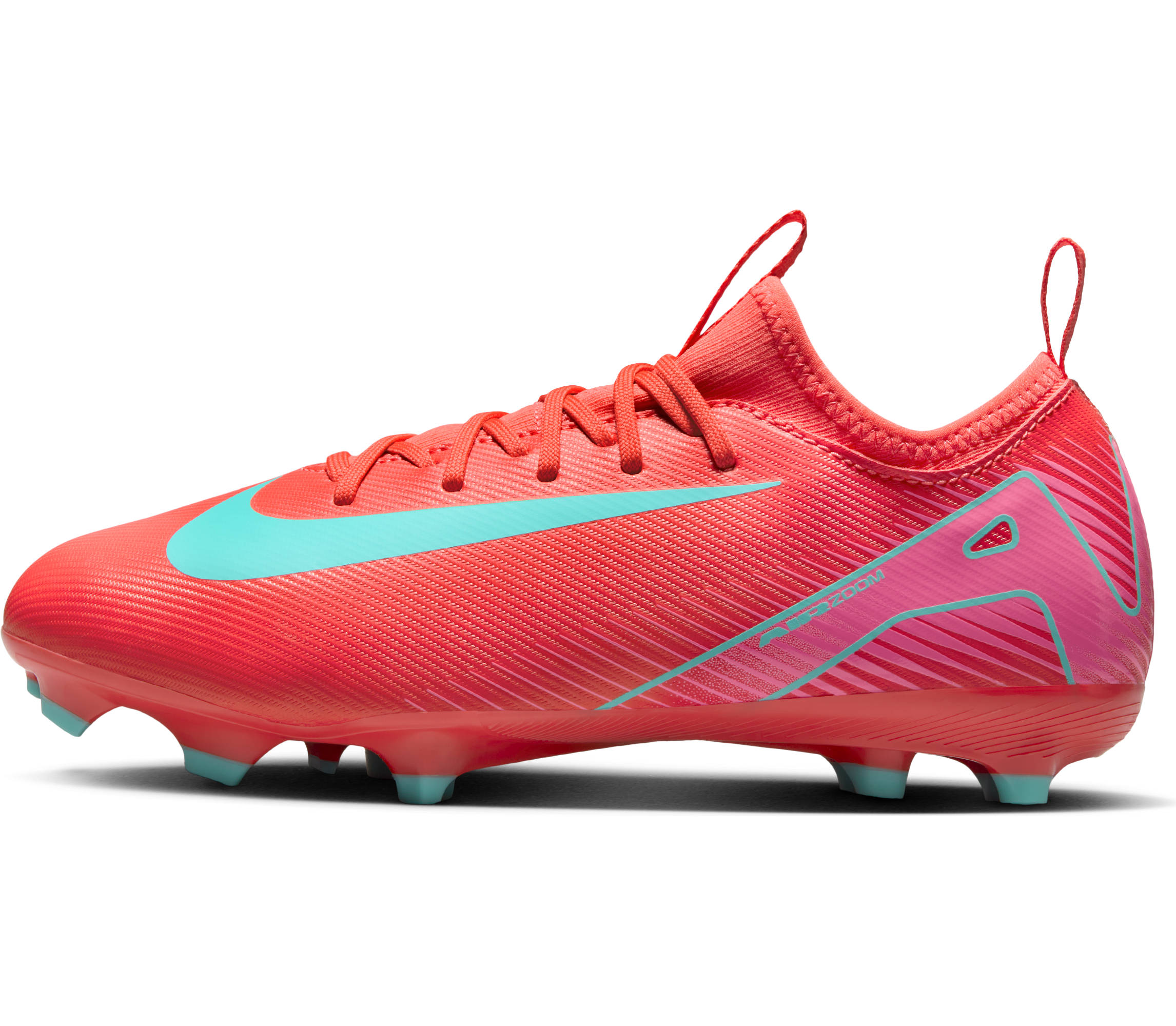 NIKE JR ZOOM VAPOR 16 ACADEMY FG/MG EMBER GLOW/AURORA GREEN – Bild 4