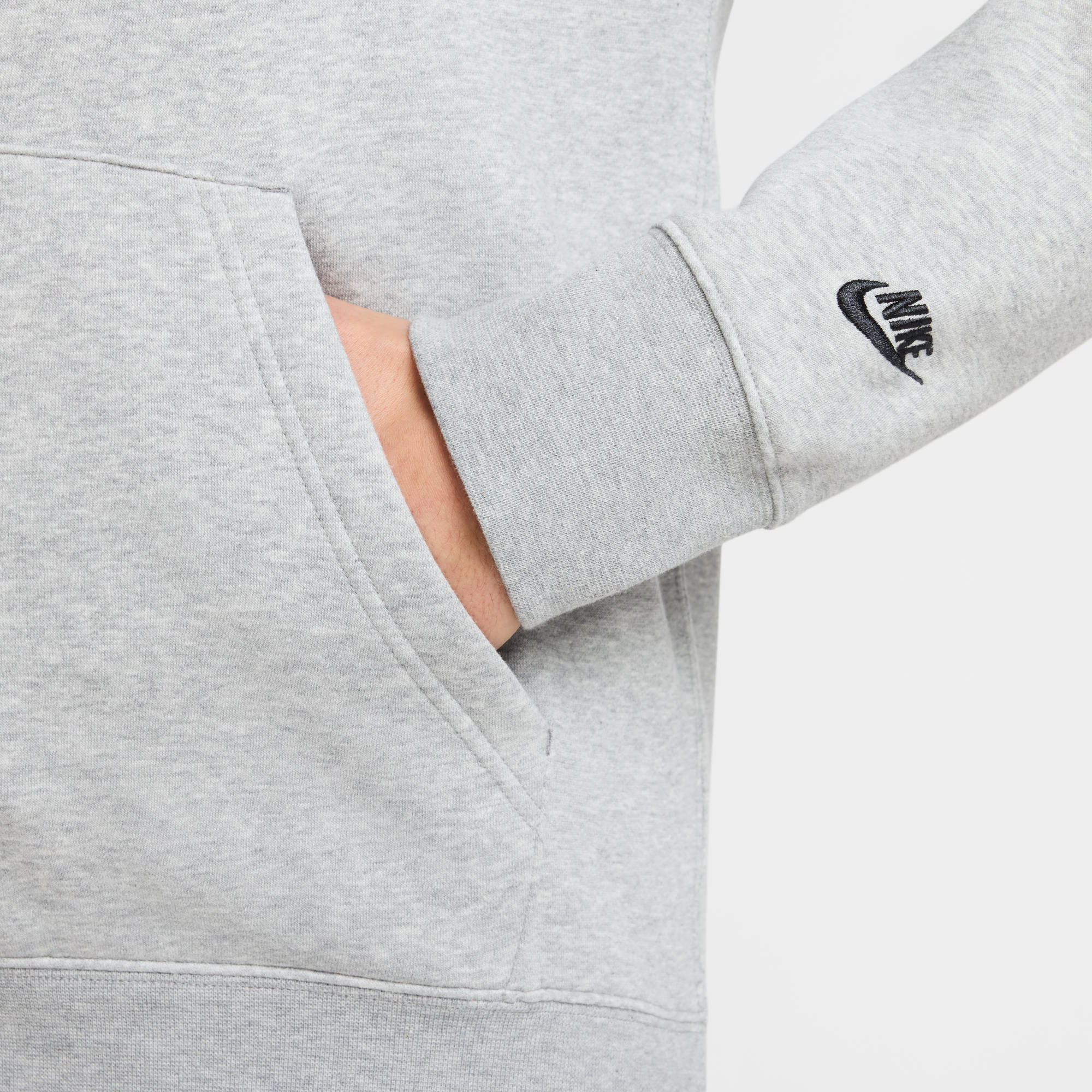 NIKE M NK CLUB BB PO HDY NSW GFX DK GREY HEATHER/LT SMOKE GREY/ – Bild 4