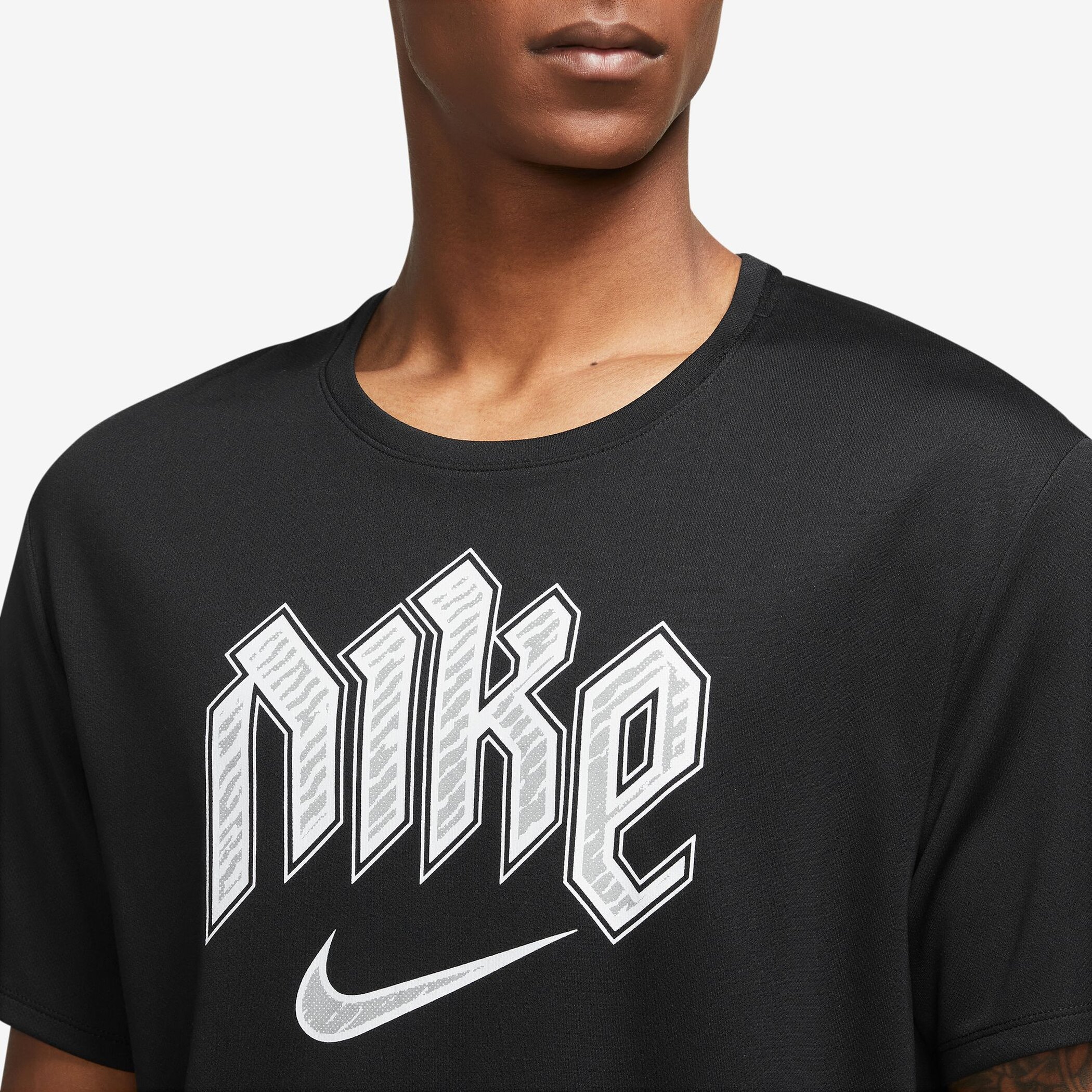 NIKE M NK DF RUN DVN MILER SS BLACK/REFLECTIVE SILV – Bild 3
