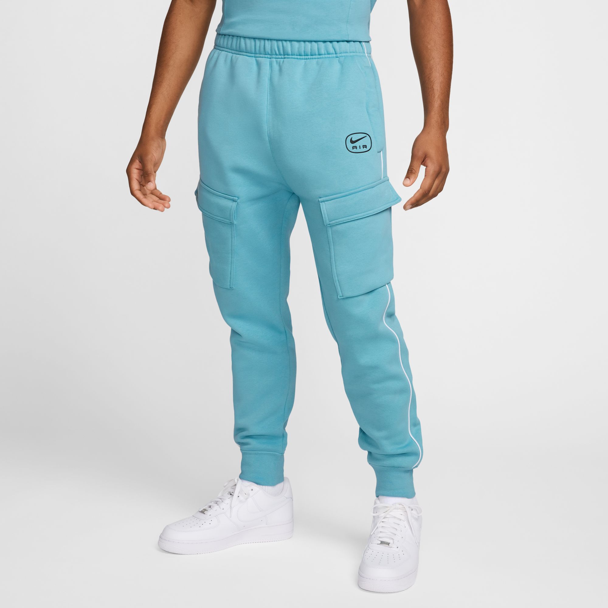 NIKE M NSW SW AIR CARGO PANT FLC BB DENIM TURQ/BLACK