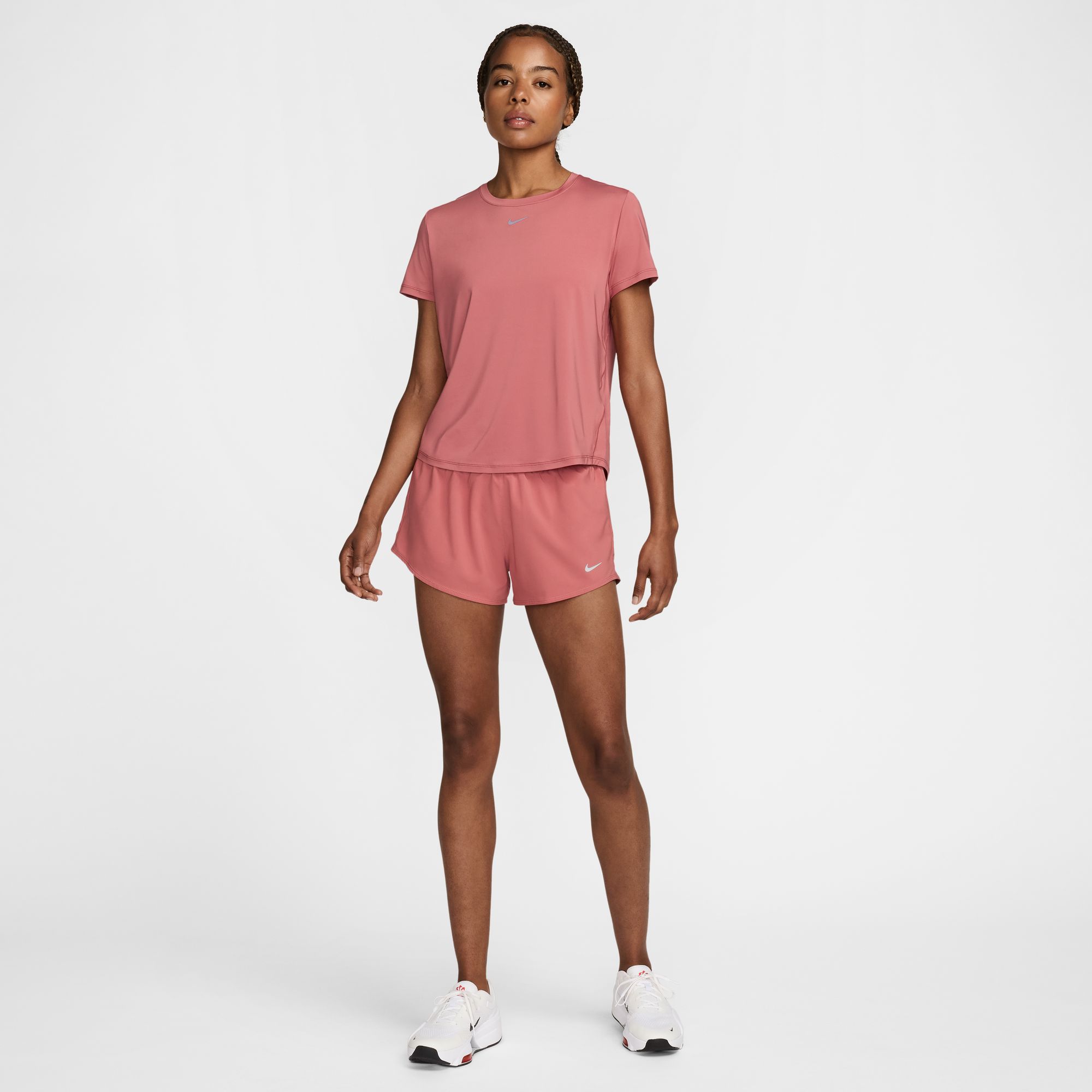 NIKE W NK ONE CLASSIC DF SS TOP CANYON PINK/BLACK – Bild 5