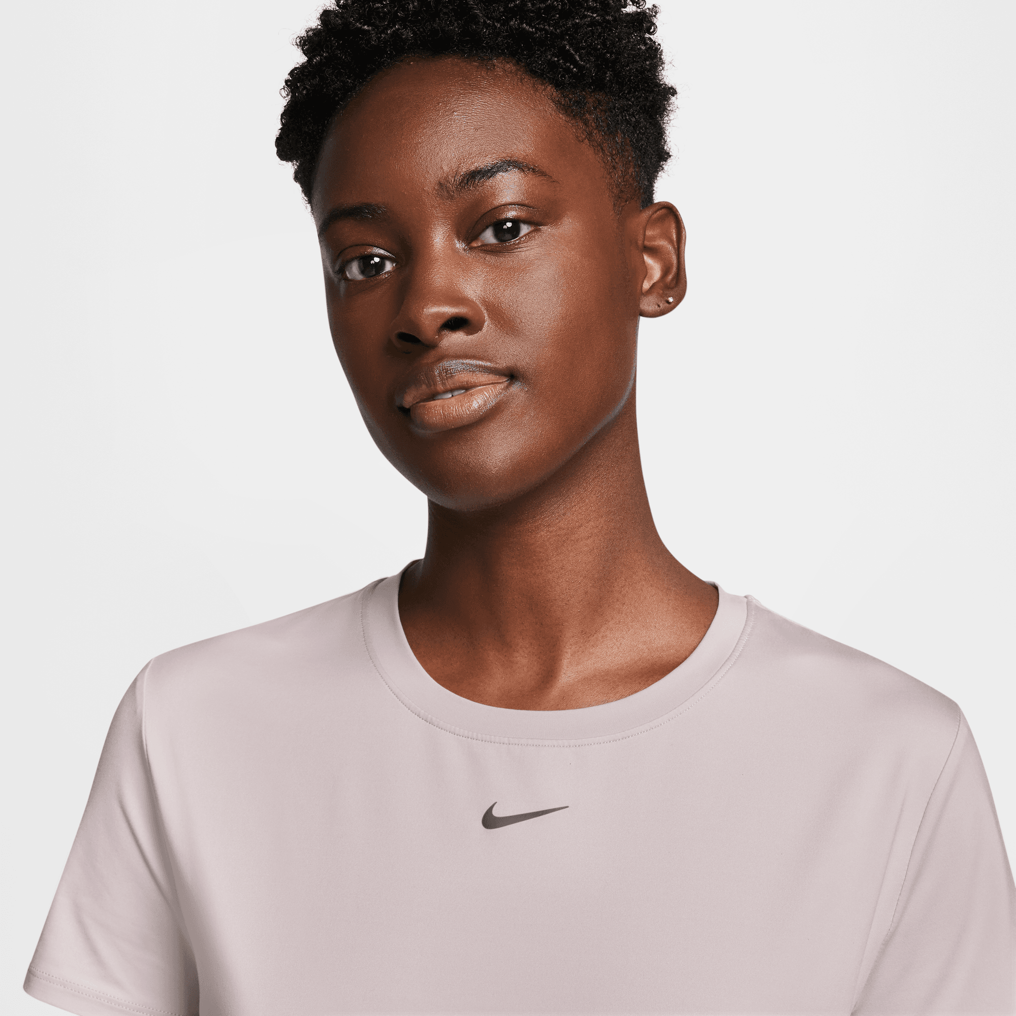 NIKE W NK ONE CLASSIC DF SS TOP PLATINUM VIOLET/BLACK – Bild 3