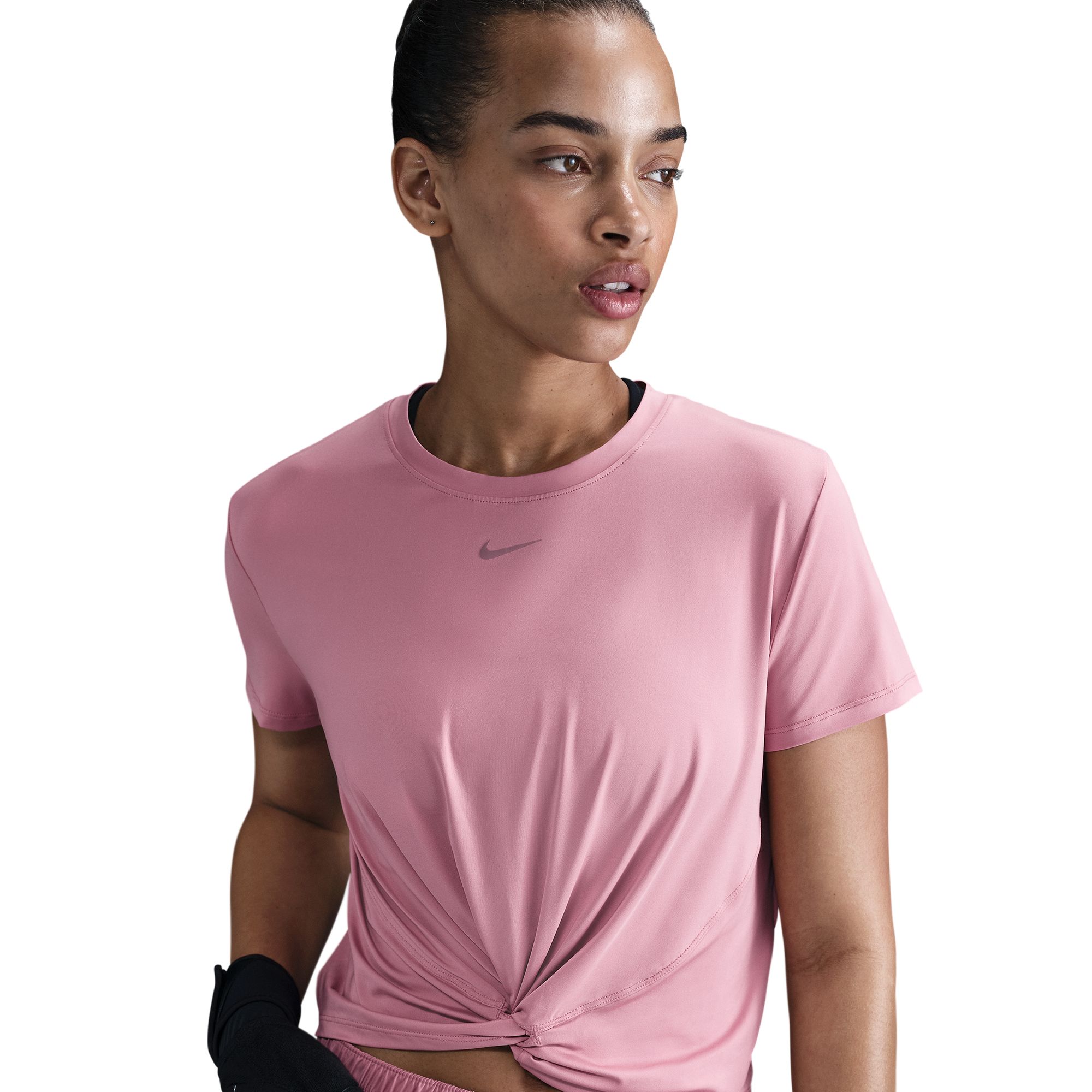 NIKE W NK ONE CLASSIC TWST SS ELEMENTAL PINK/BLACK – Bild 5