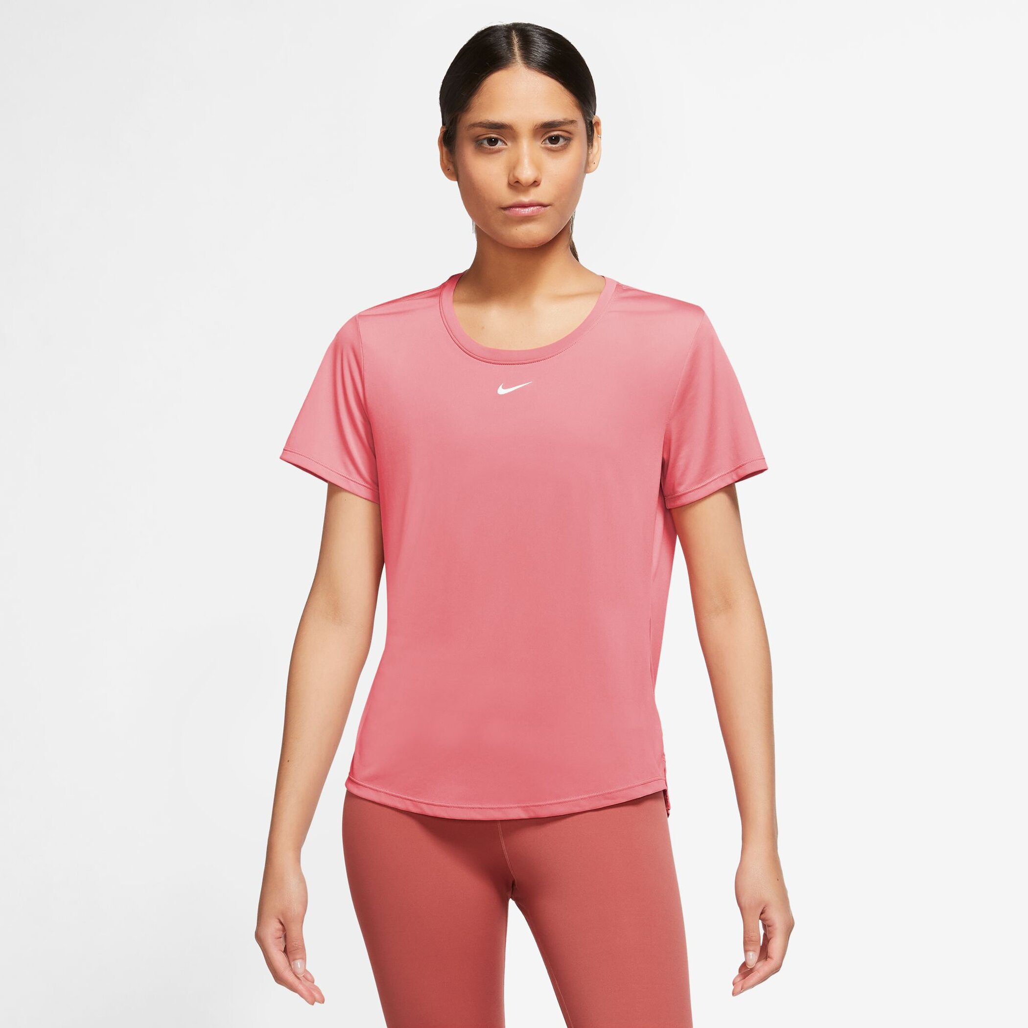 NIKE W NK ONE DF SS STD TOP SEA CORAL/WHITE