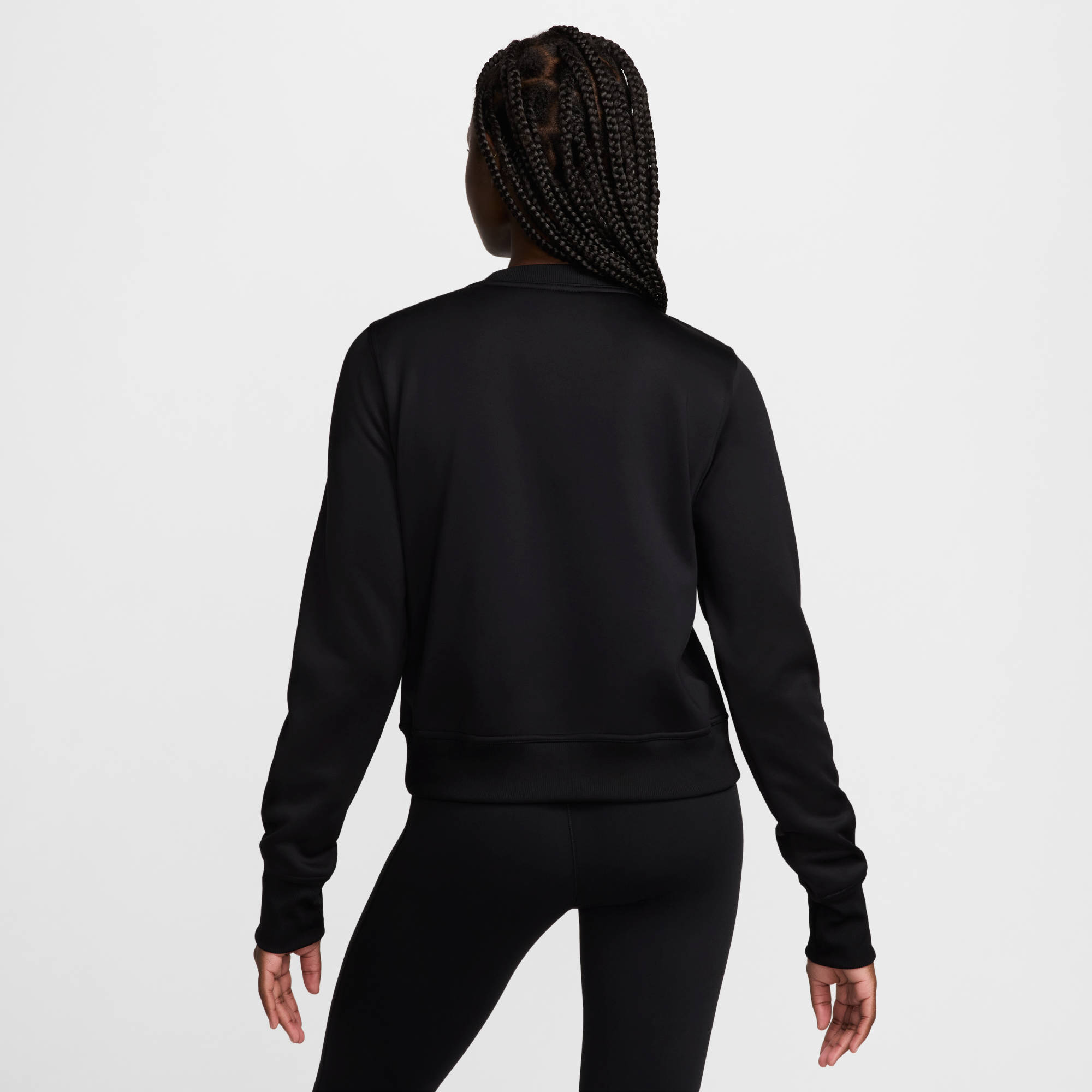 NIKE W NK ONE TF CREW LBR BLACK/BLACK – Bild 2