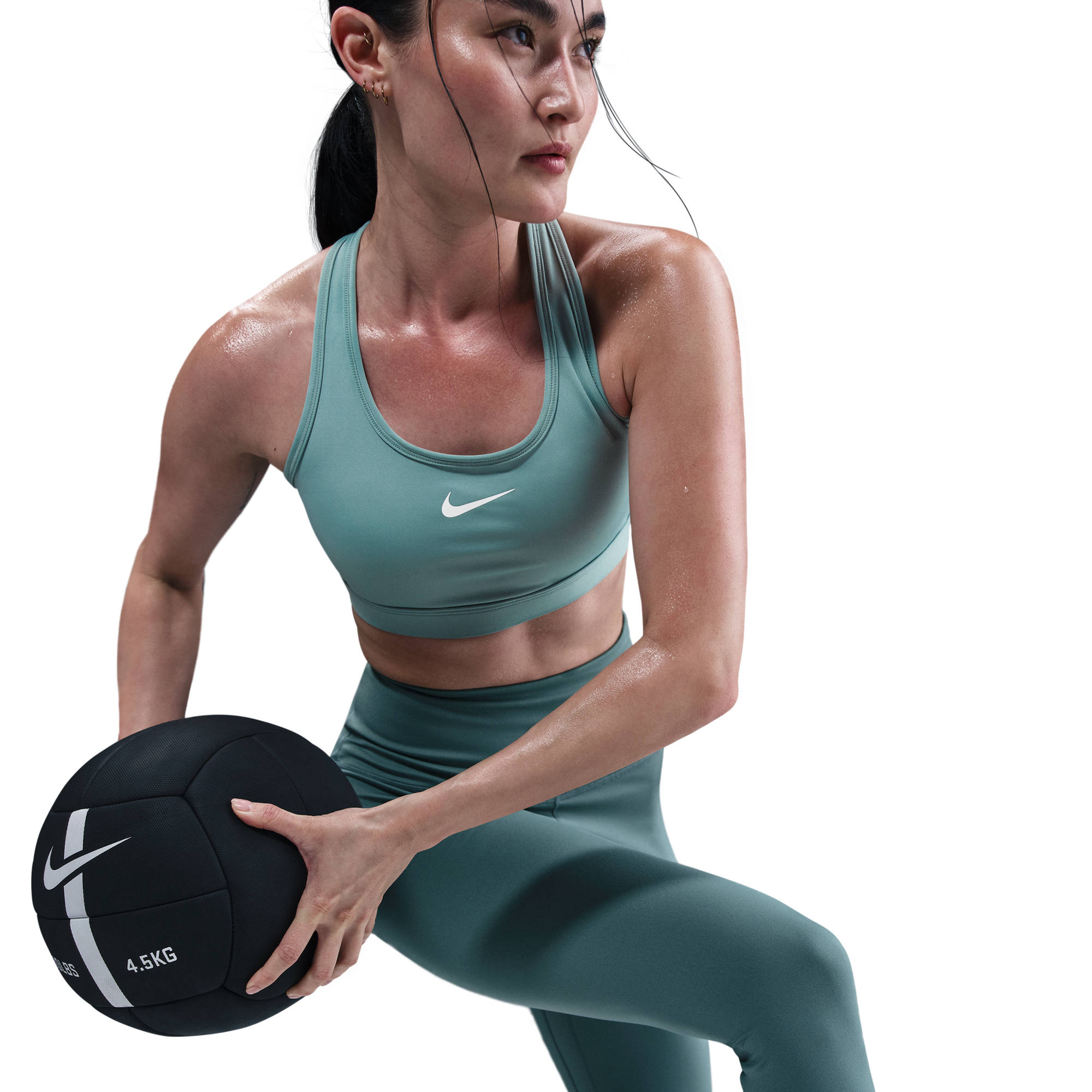 NIKE W NK SWSH MED SPT BRA CANNON/WHITE – Bild 5