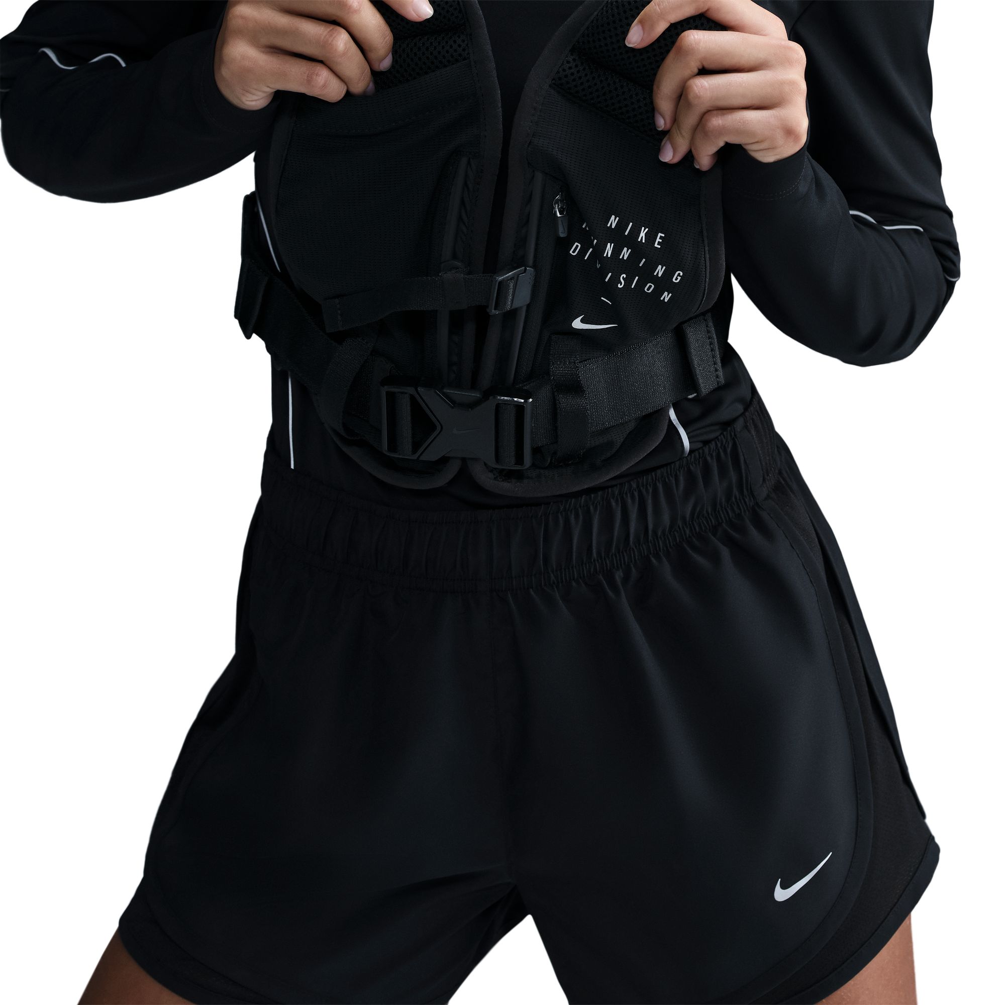 NIKE W NK TEMPO DF MR 3 SHORT BLACK/BLACK/BLACK/REFLECTIVE S – Bild 6