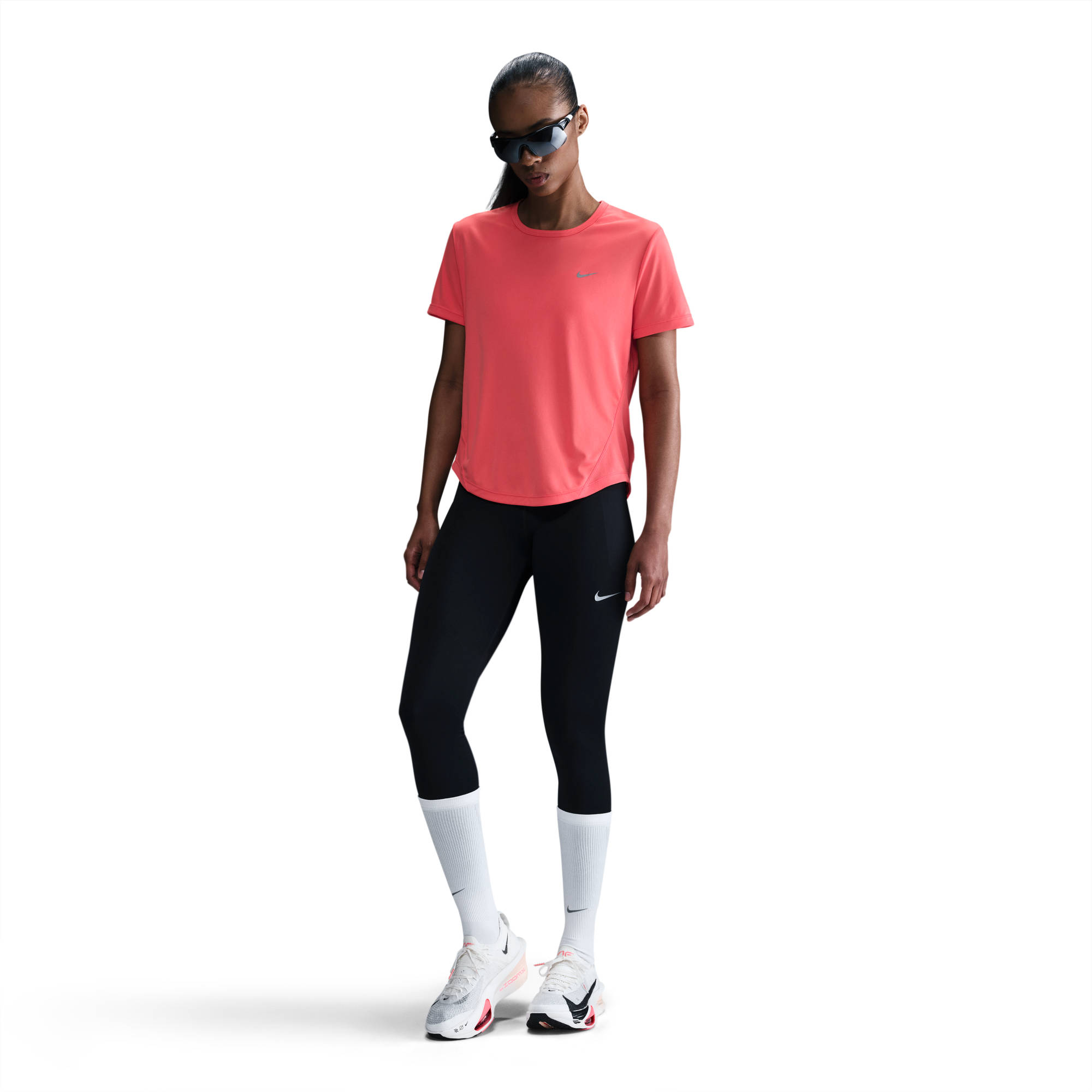 NIKE W NK TEMPO DF SS TOP MAGIC EMBER/REFLECTIVE SILV