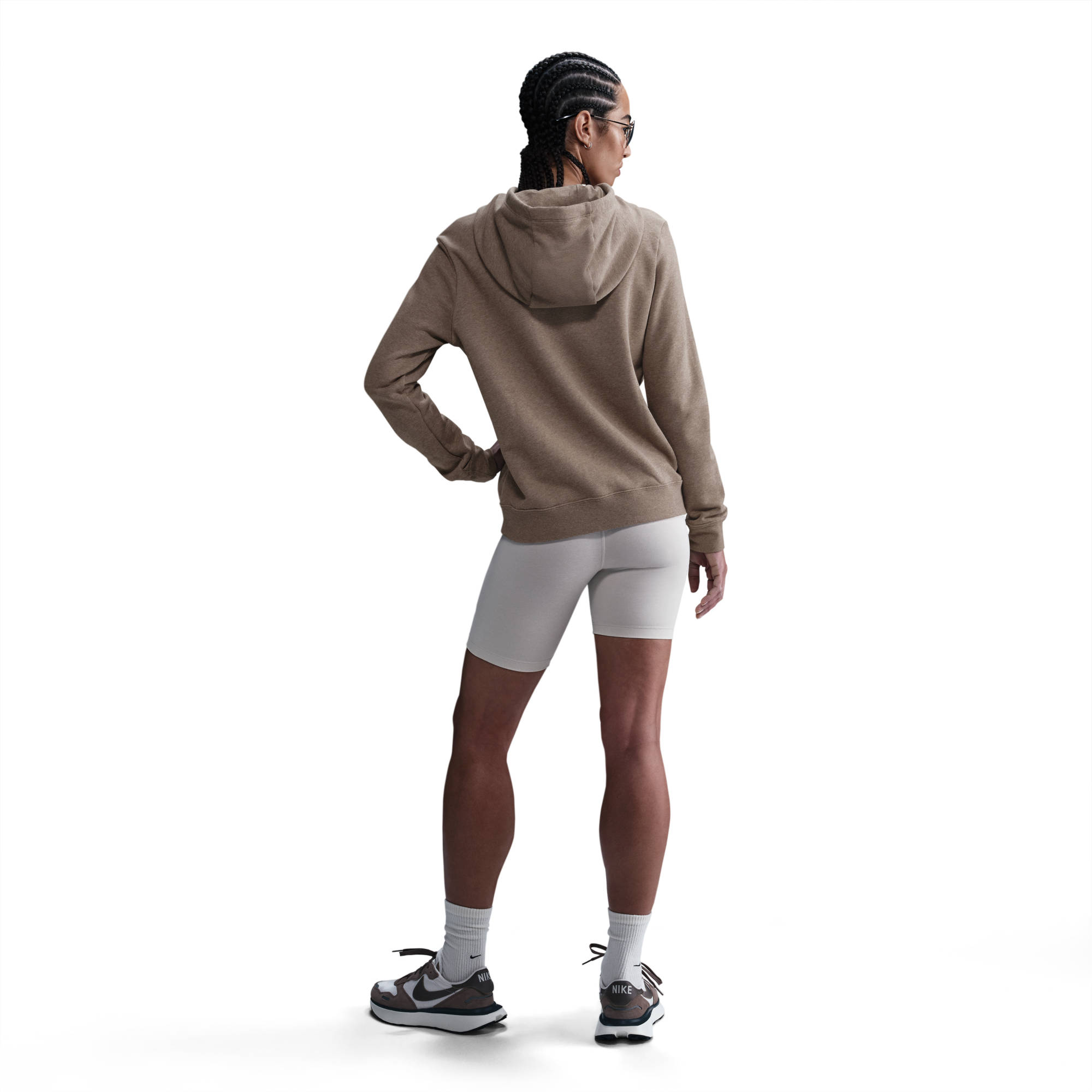 NIKE W NSW CLUB FLC STD GX HDY MINK BROWN/HTR – Bild 2