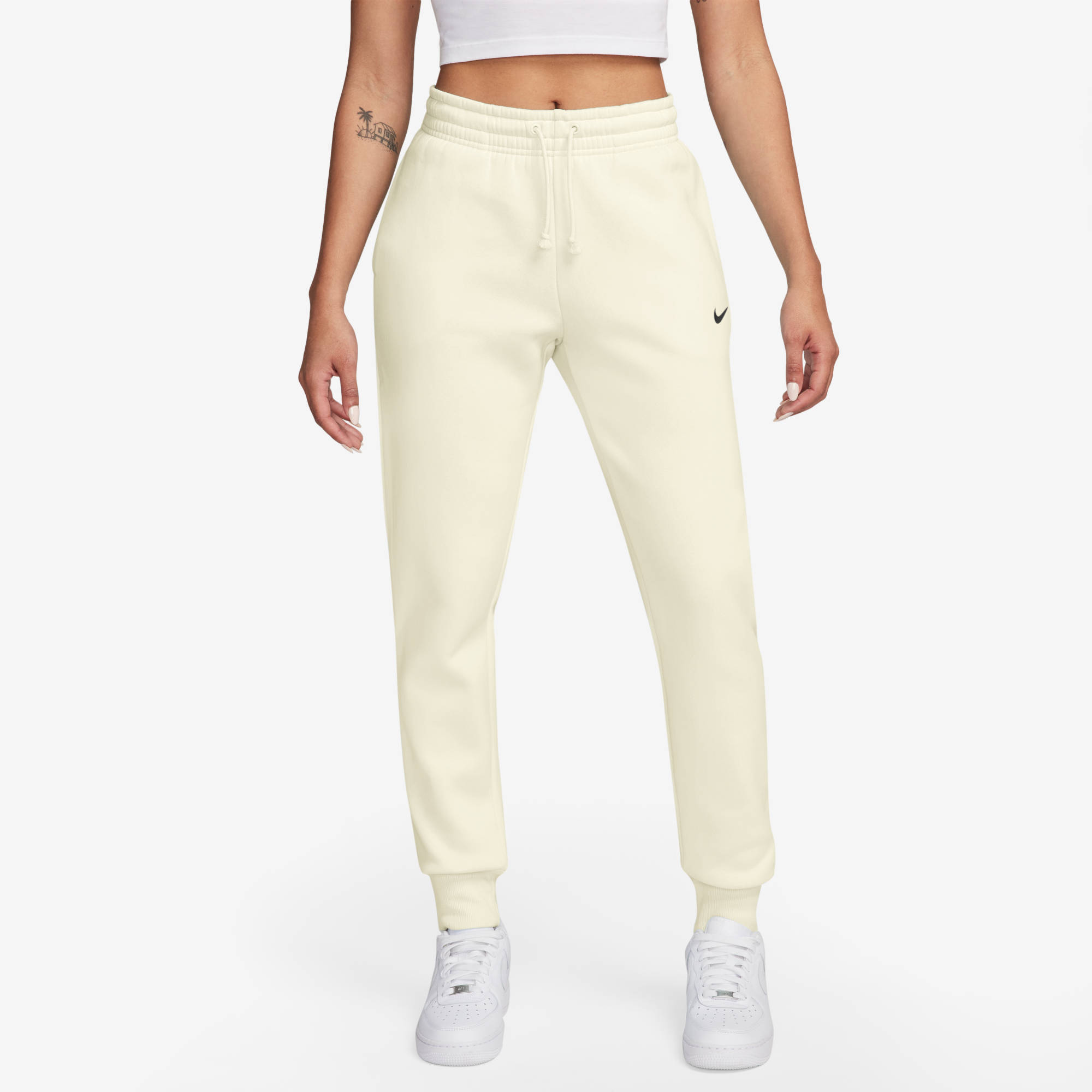 NIKE W NSW PHNX FLC MR PANT STD SAIL/BLACK