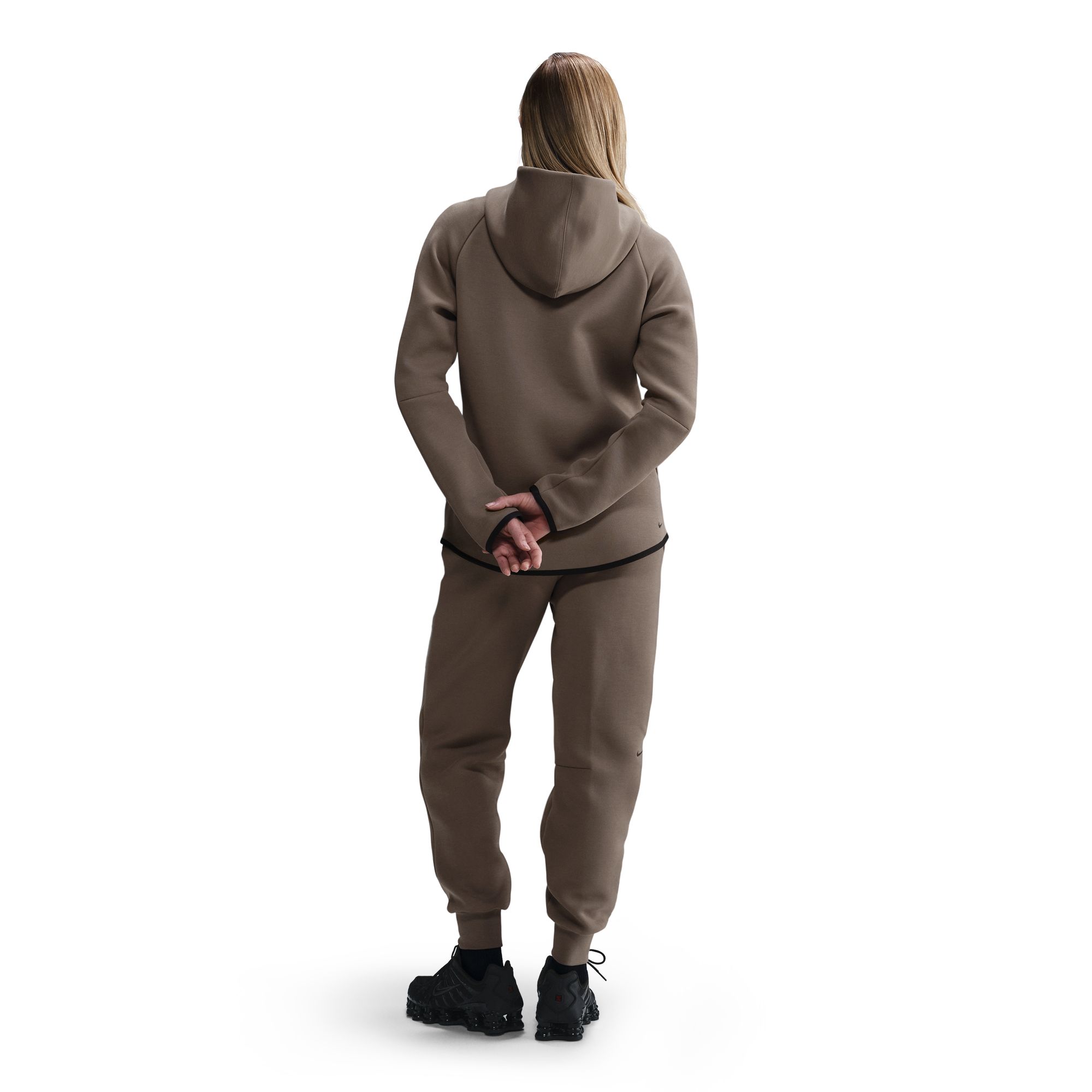 NIKE W NSW TCH FLC WR FZ HDY 2 MINK BROWN/BLACK – Bild 2