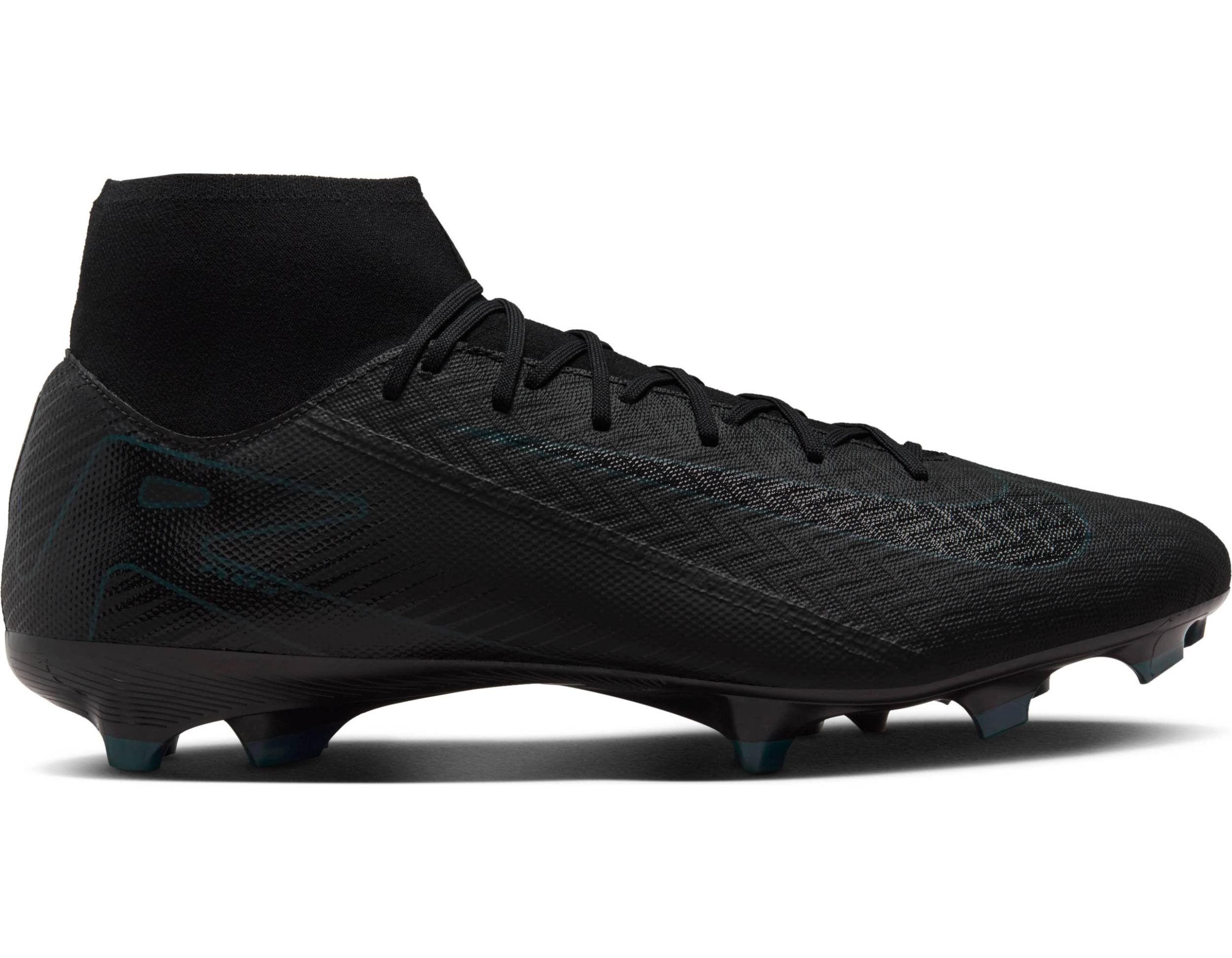 NIKE ZM SUPERFLY 10 ACAD FG/MG BLACK/BLACK-DEEP JUNGLE
