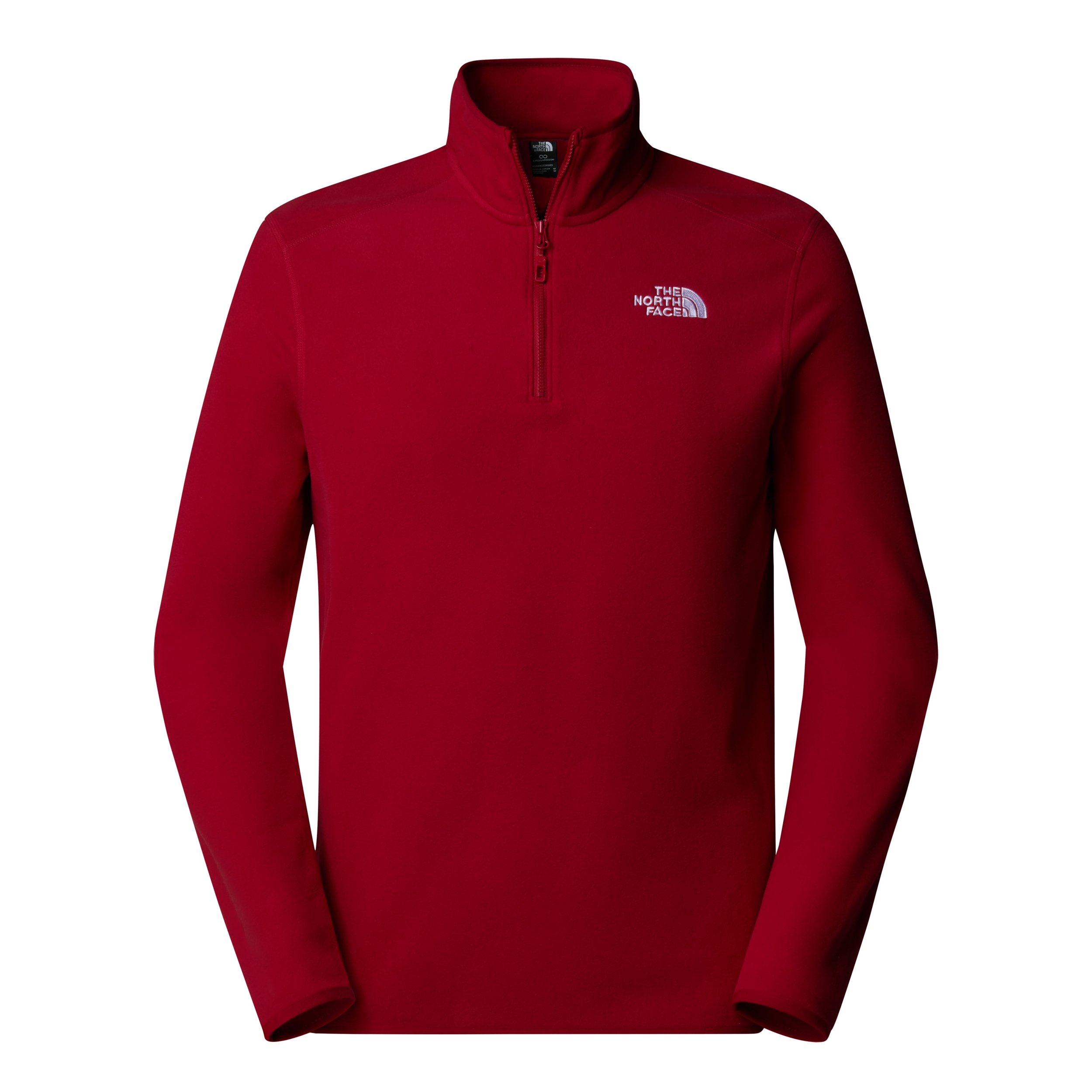 THE NORTH FACE M 100 GLACIER 1/4 ZIP - EU GARNET RED