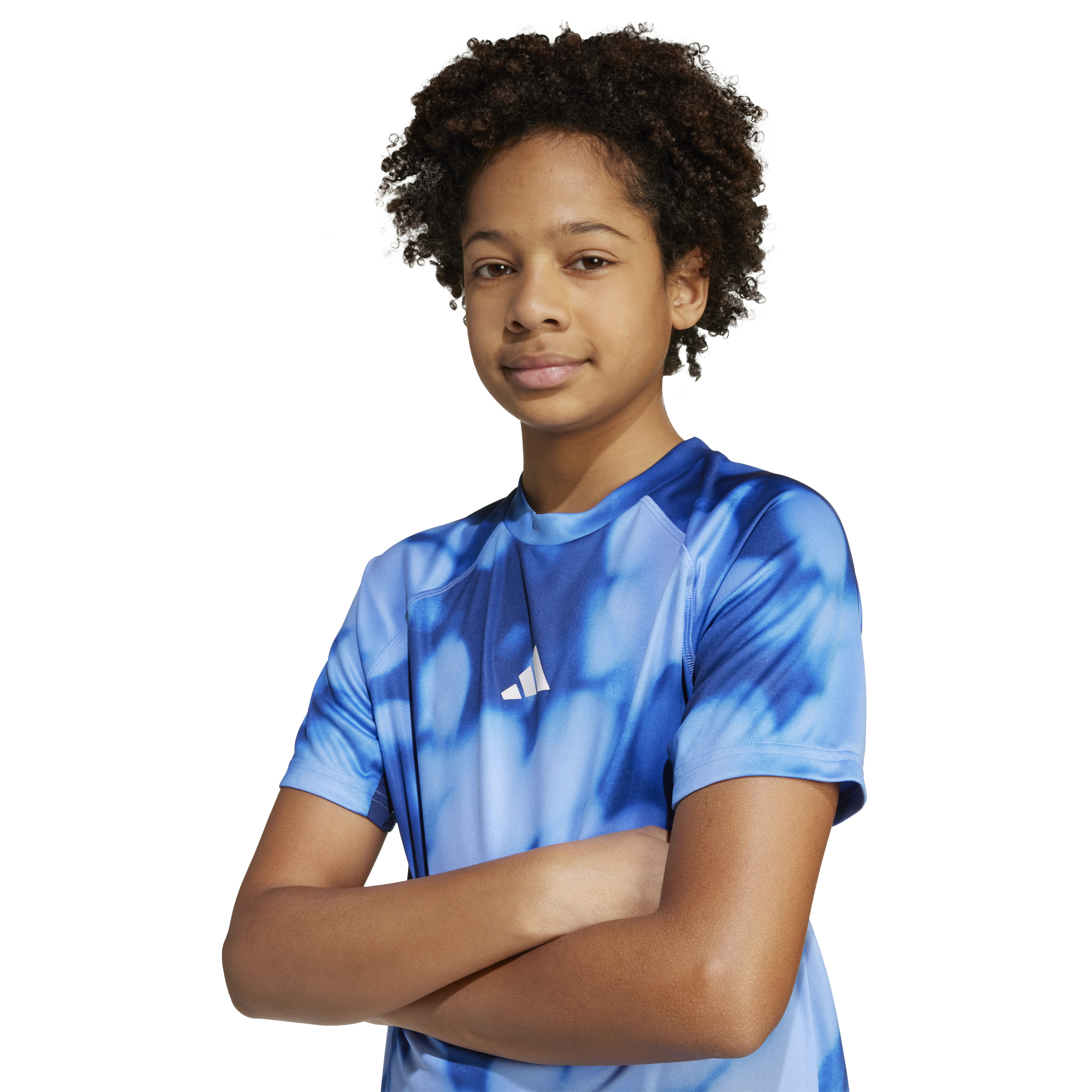 ADIDAS J SPR AOP 2 TEE ROYBLU/DKBLUE – Bild 6