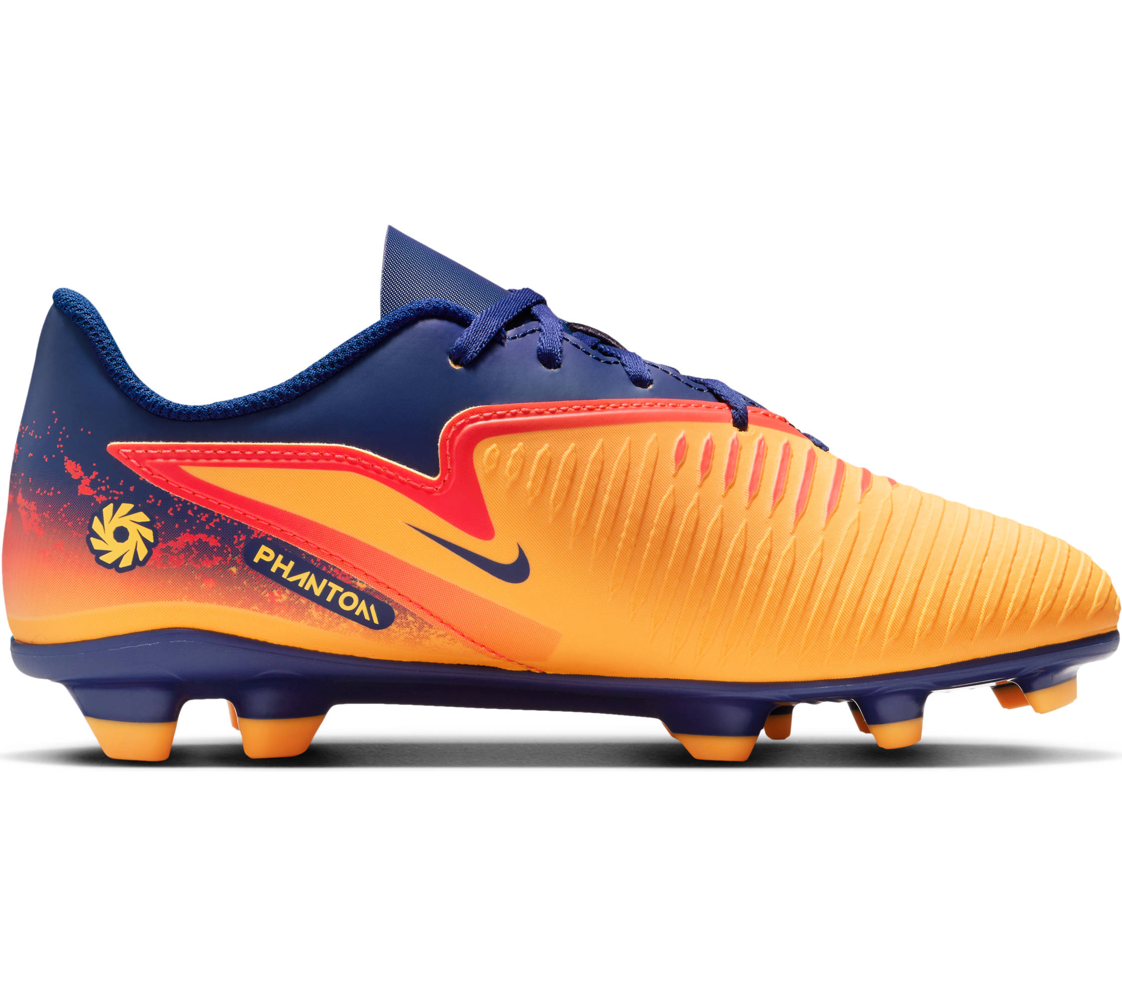NIKE JR PHANTOM 6 LOW CLUB FG/MG EH LASER ORANGE/LEMON VENOM-BLUE – Bild 3