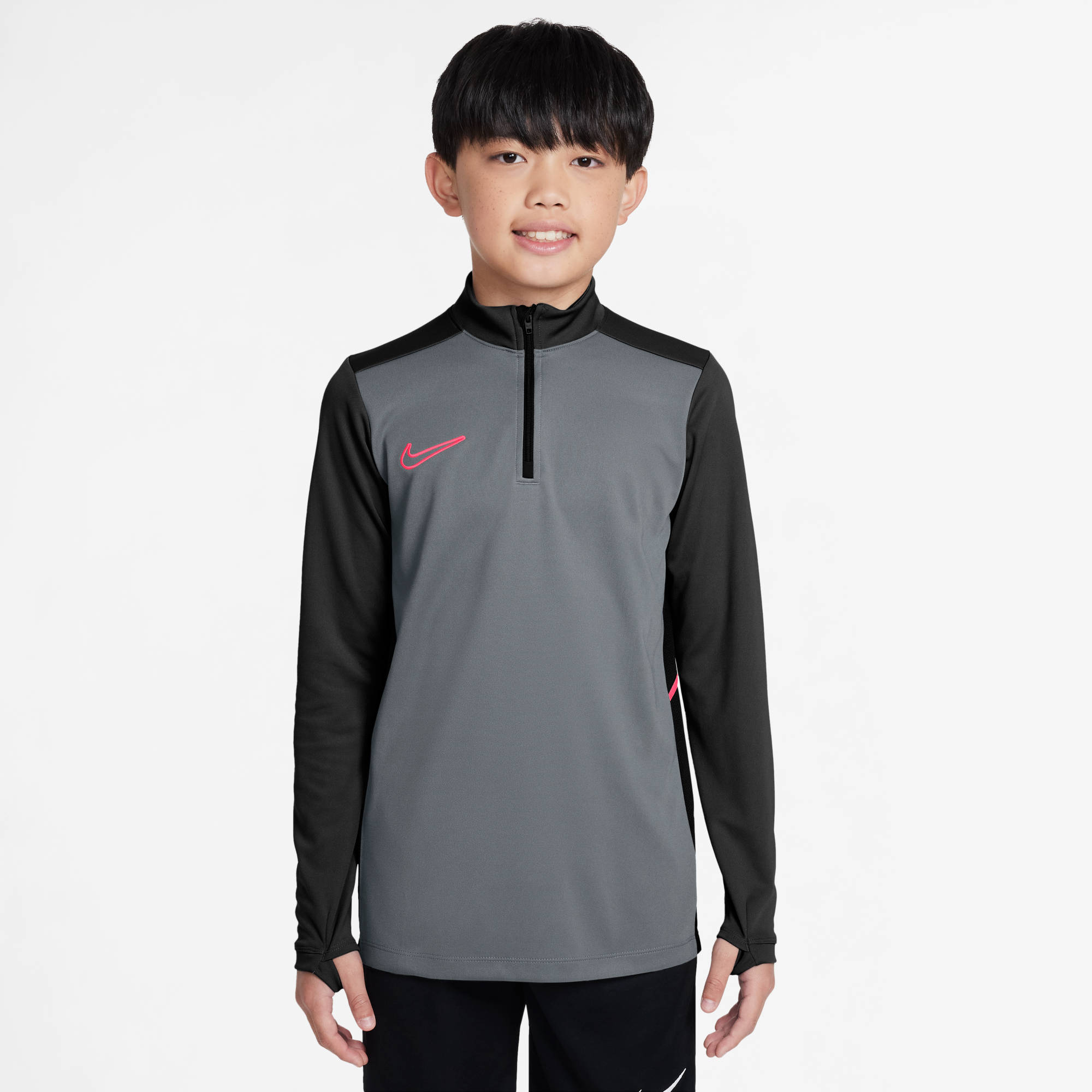 NIKE K NK DF ACD25 DRIL TOP -PD COOL GREY/BLACK/BRIGHT CRIMSON