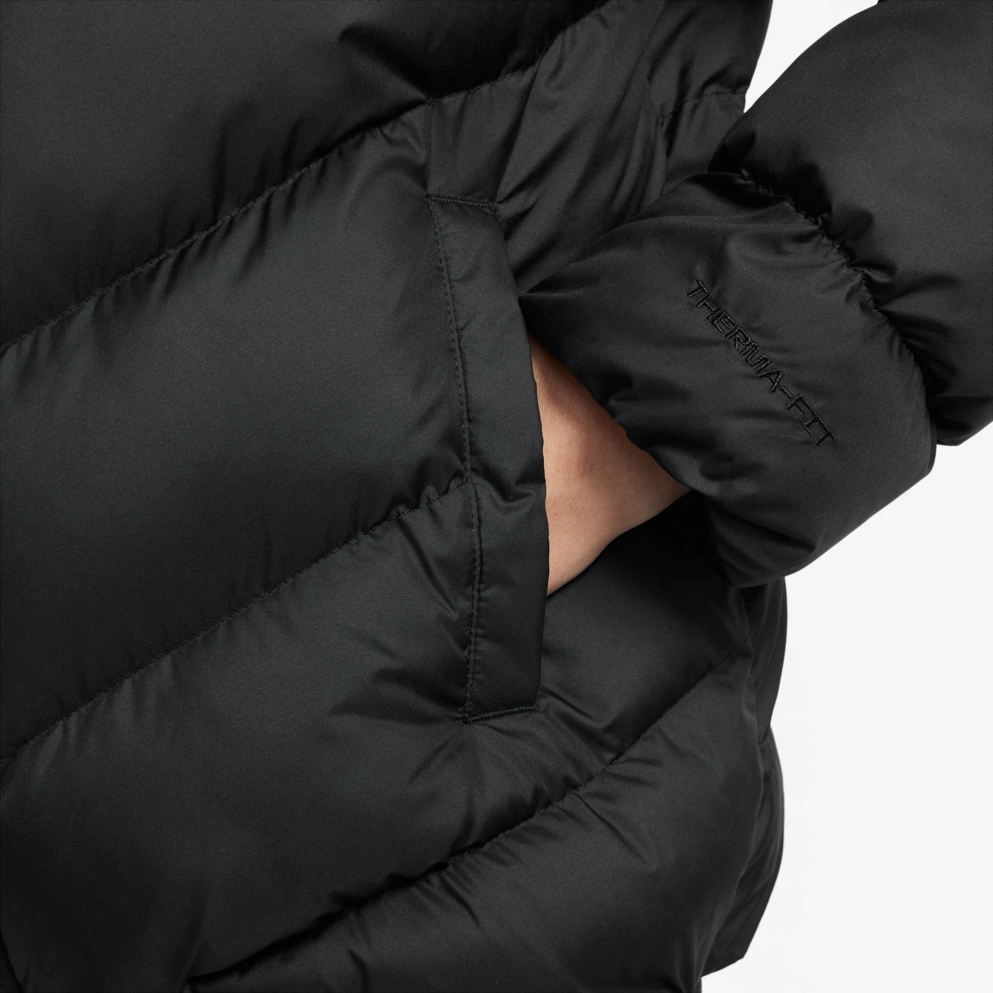 NIKE K NSW TF ADP PUFFER BLACK/WHITE – Bild 3