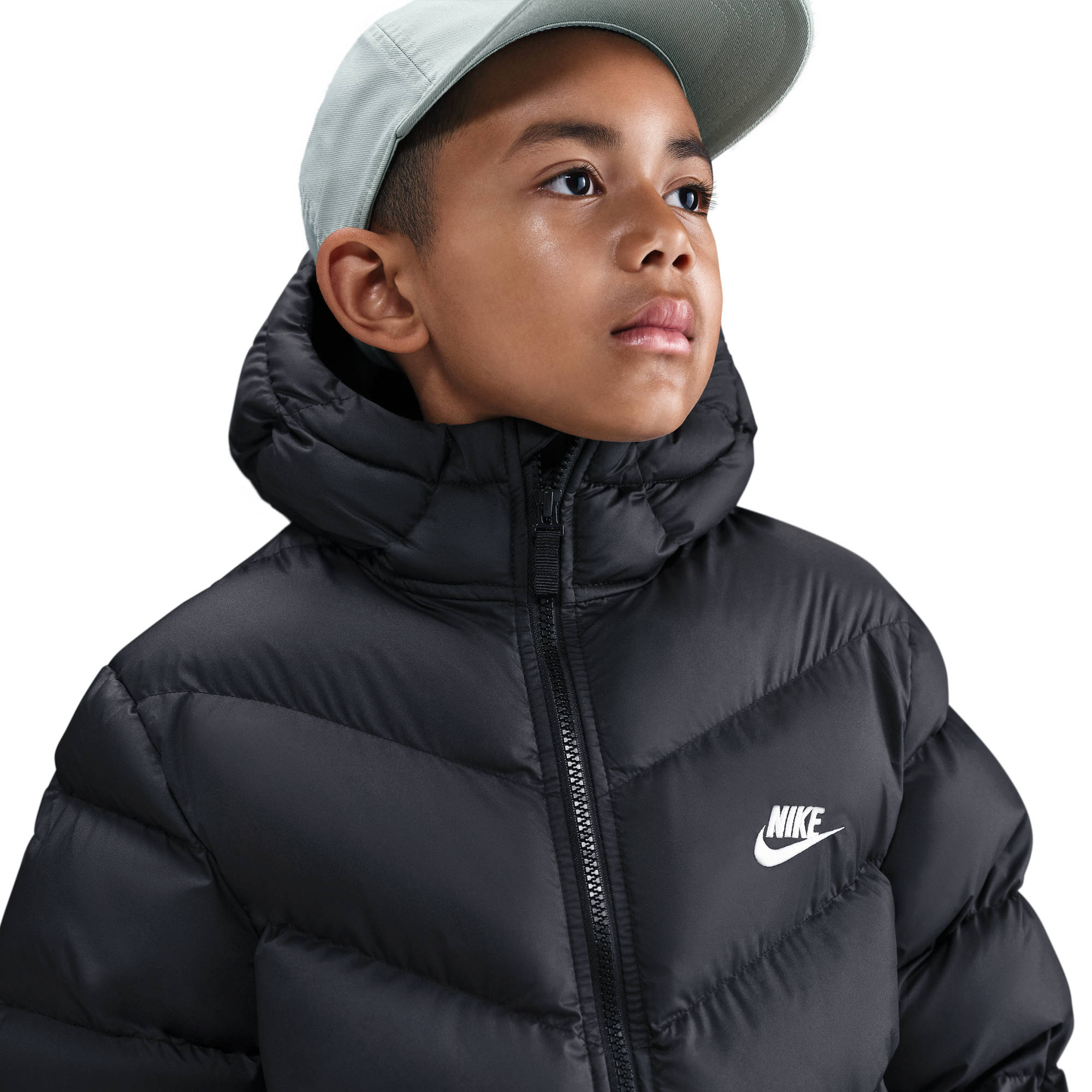 NIKE K NSW TF ADP PUFFER BLACK/WHITE – Bild 4