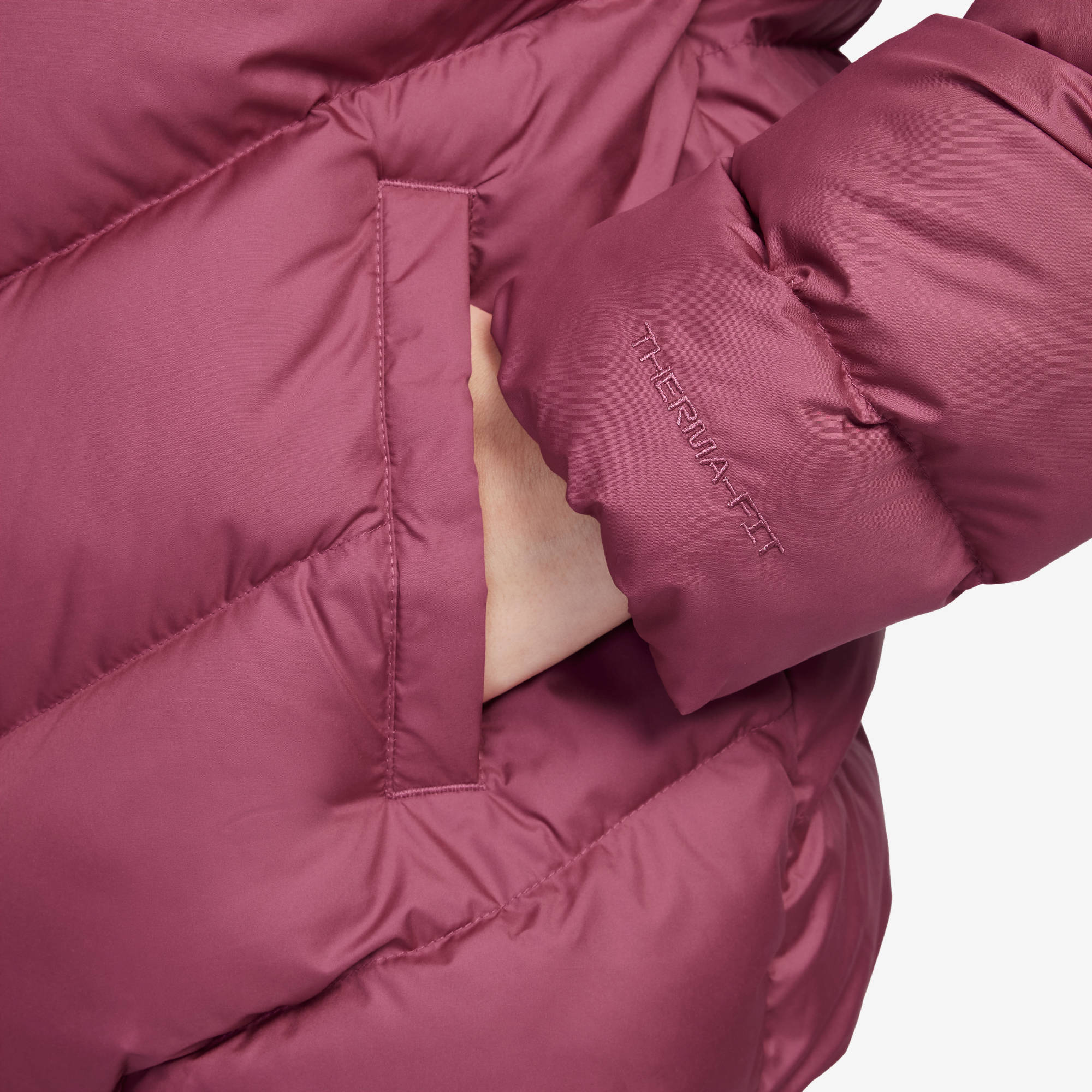 NIKE K NSW TF ADP PUFFER SWEET BEET/WHITE – Bild 3