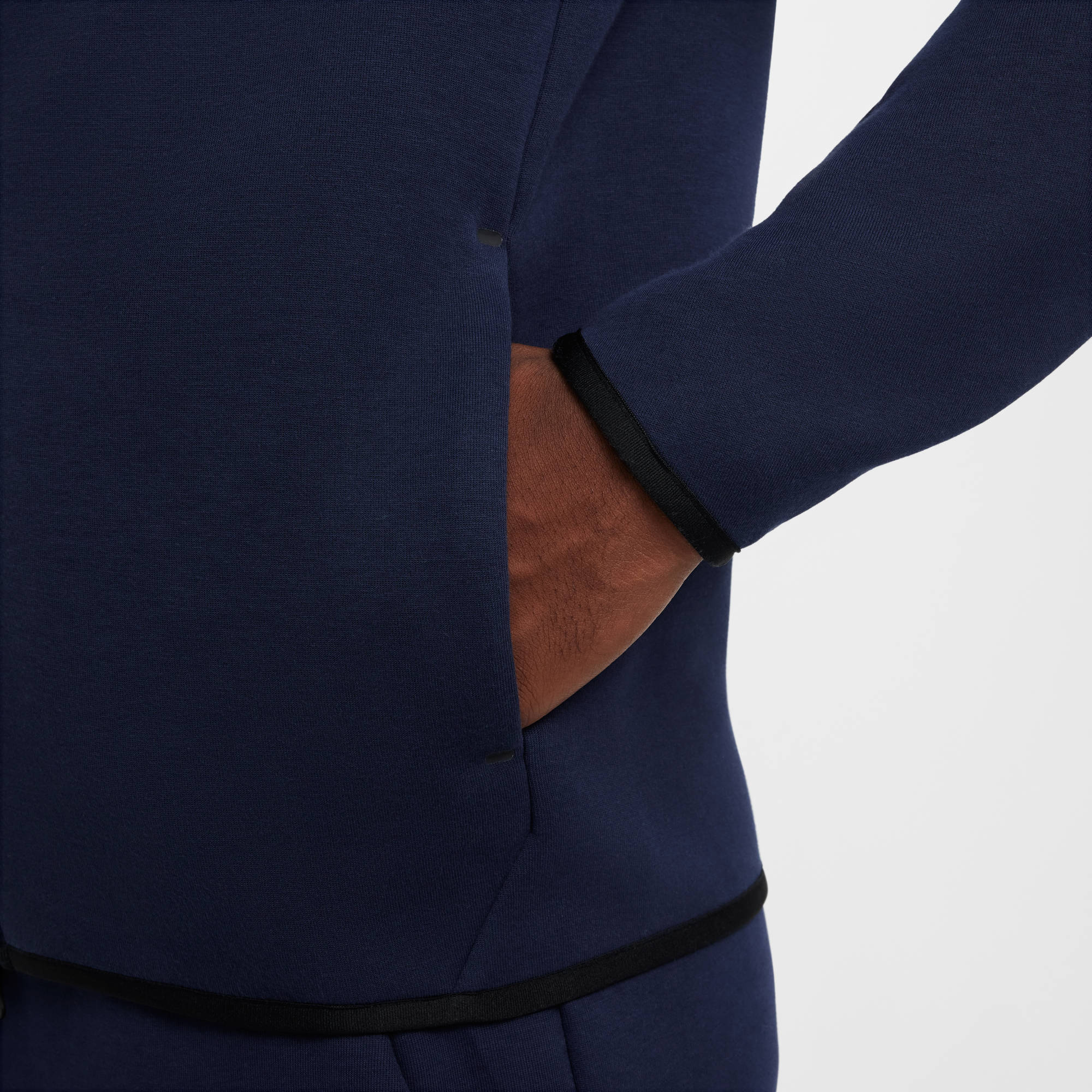 NIKE M NK TCH FLC FZ WR HOODIE OBSIDIAN/BLACK – Bild 7
