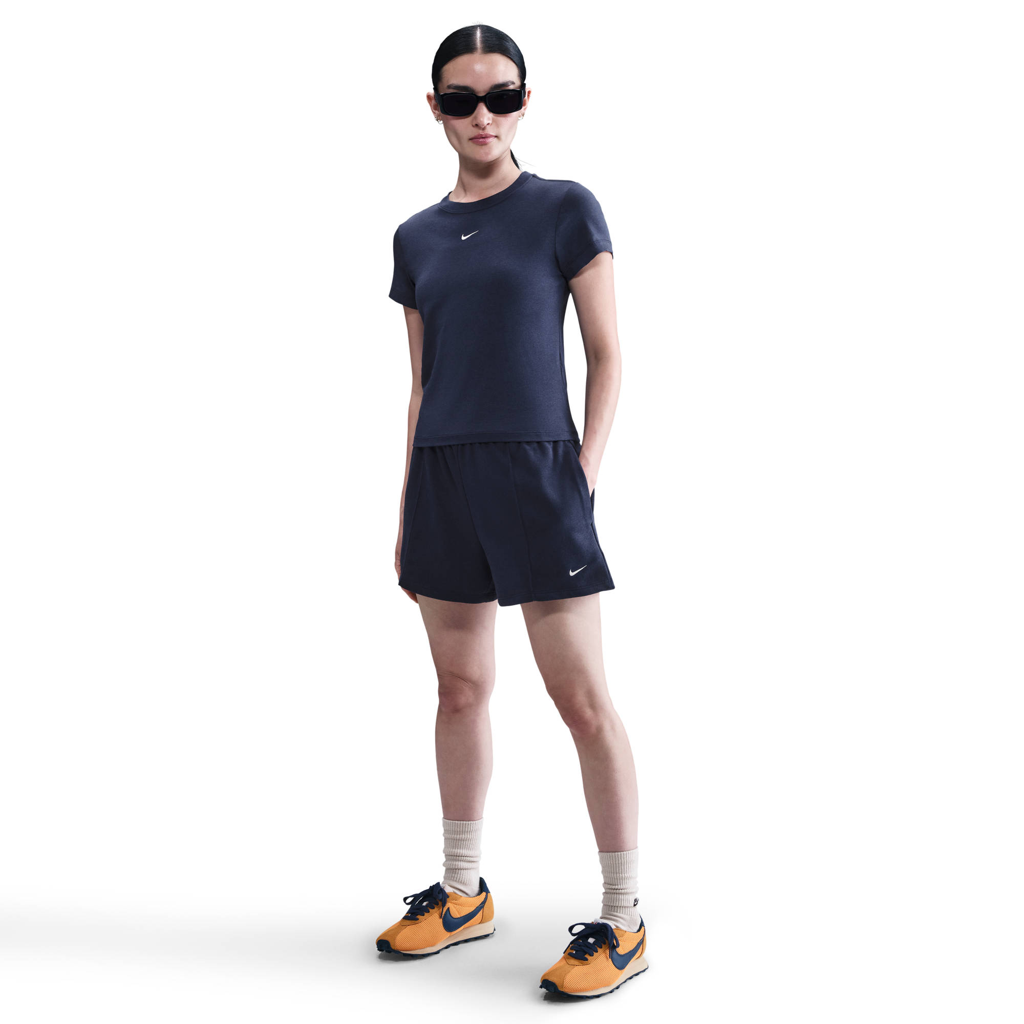 NIKE W NSW NK CHLL FT MR 4IN SHORT MIDNIGHT NAVY/SAIL
