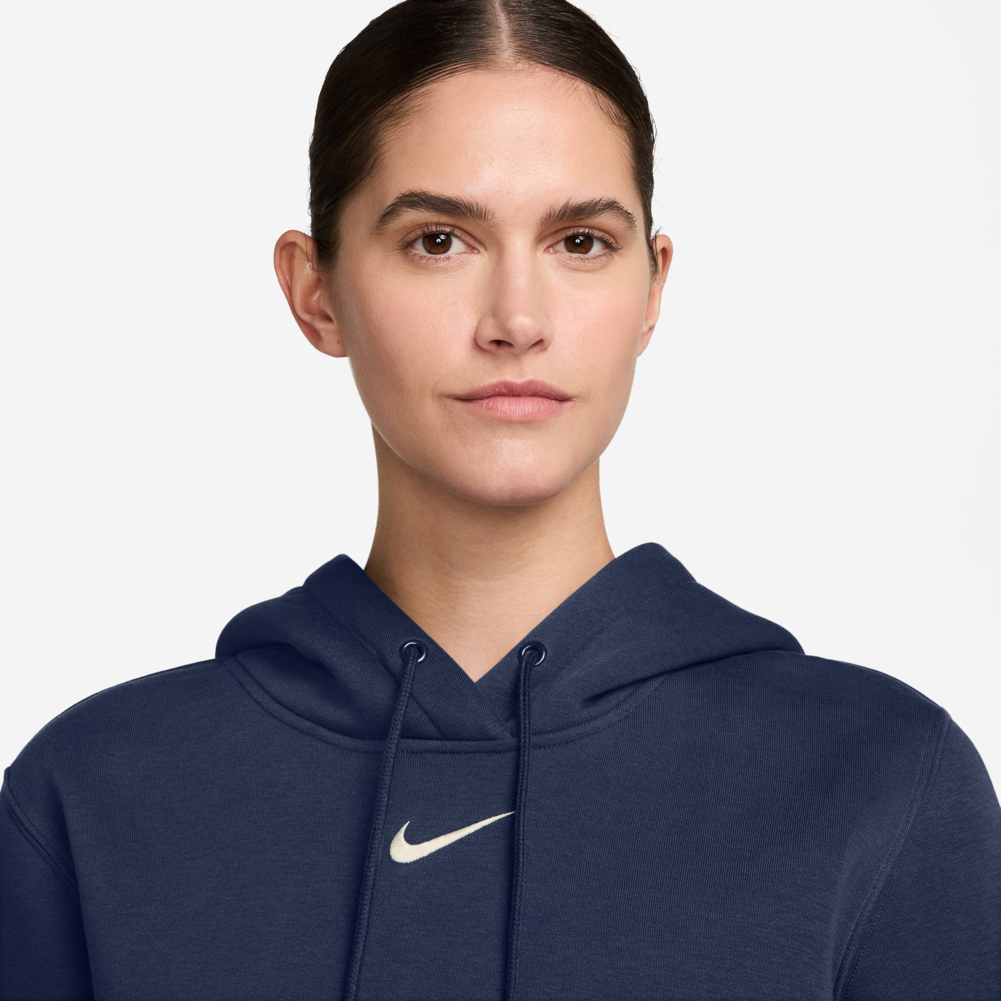 NIKE W NSW PHNX FLC STD PO HOODIE MIDNIGHT NAVY/SAIL – Bild 2