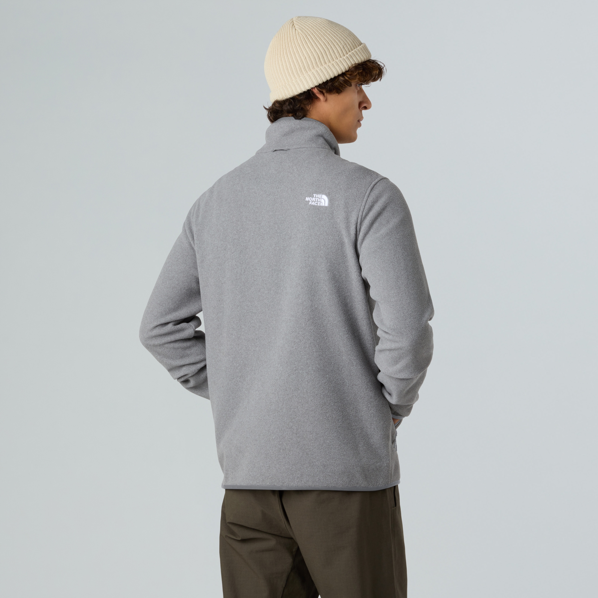 THE NORTH FACE M GLACIER FLEECE JACKET TNF MID GREY HEATHER – Bild 4