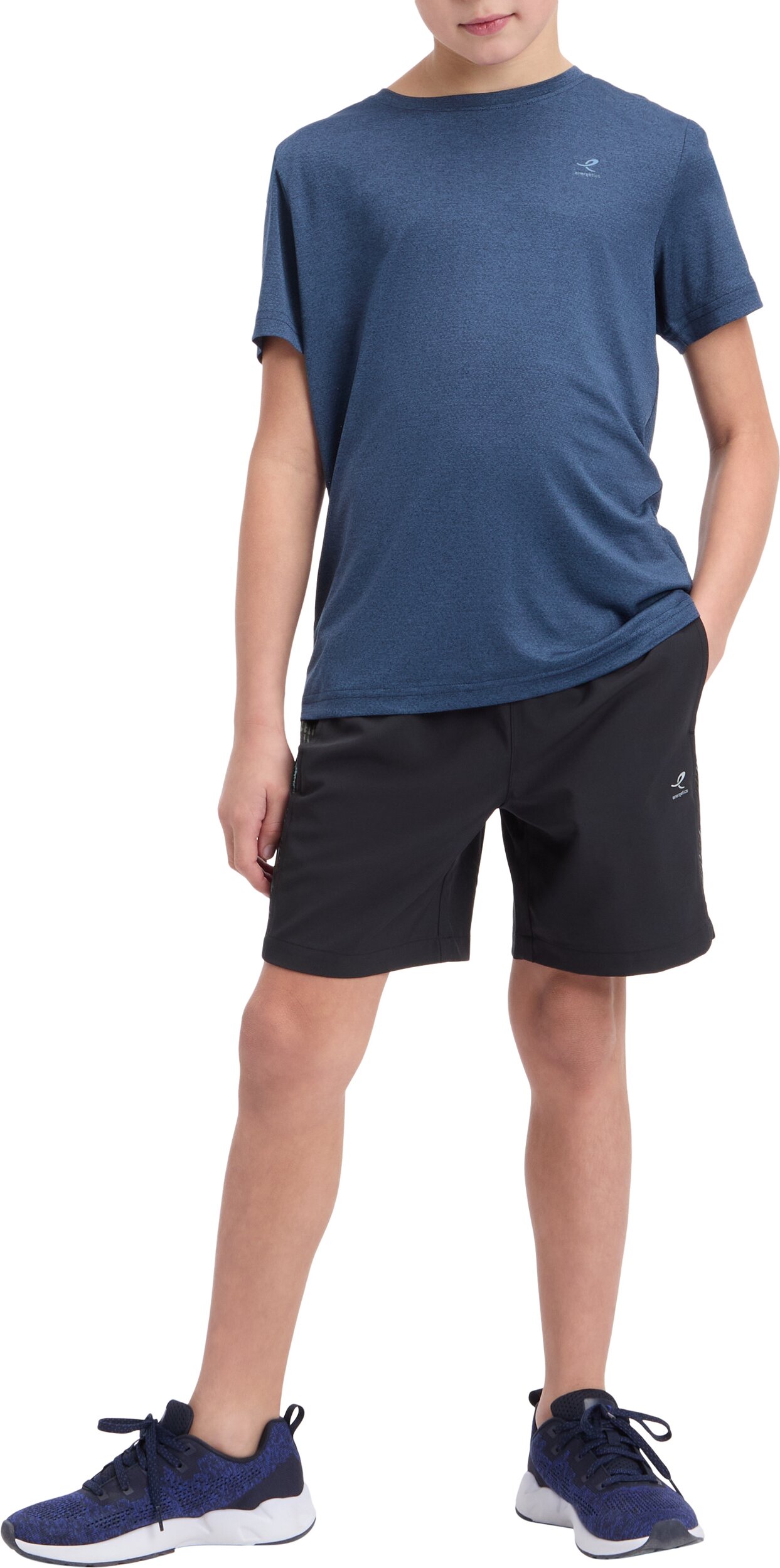 ENERGETICS Ju.-T-Shirt Tibo B MELANGE/NAVY DARK – Bild 3