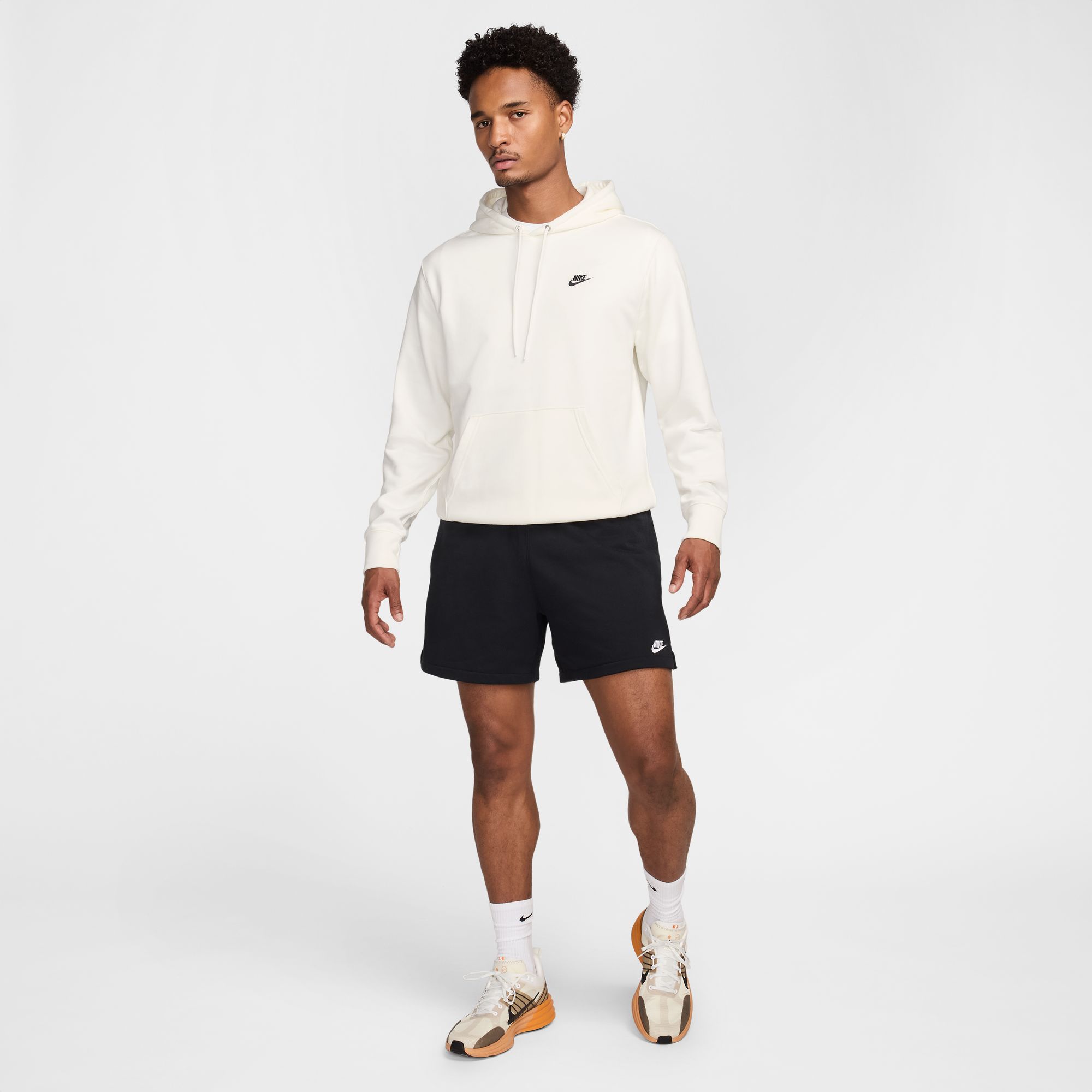 NIKE M NK CLUB FT PO HOODIE SAIL/SAIL/BLACK – Bild 2