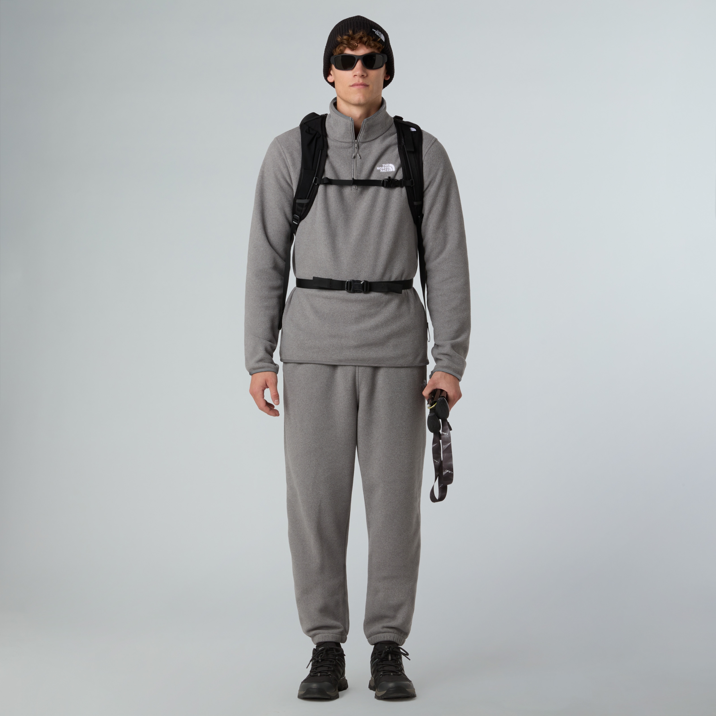 THE NORTH FACE M GLACIER FLEECE 1/4 ZIP JACKET TNF MID GREY HEATHER – Bild 3