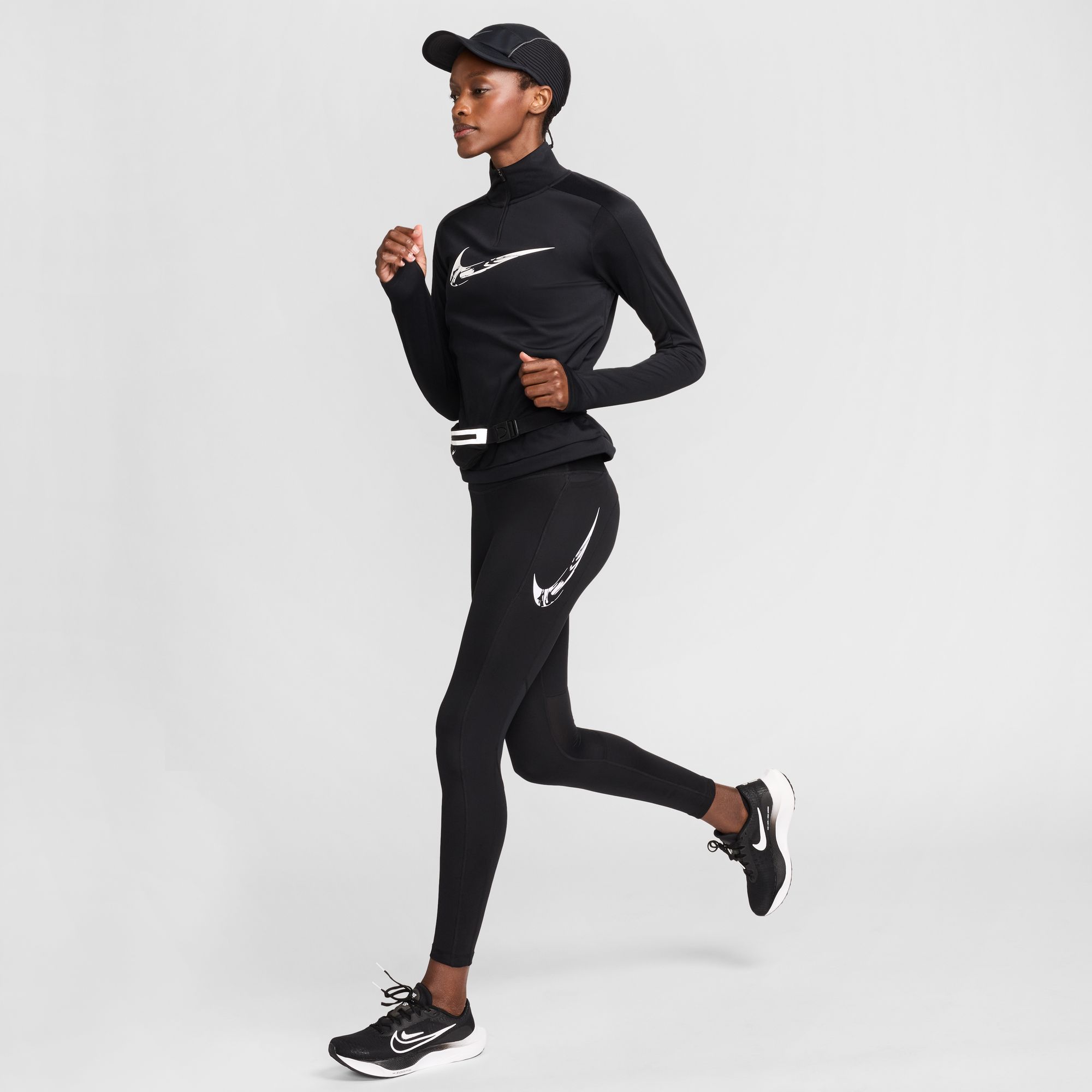 NIKE W NK DF FAST MR 7/8 TIGHT SW BLACK/WHITE – Bild 8