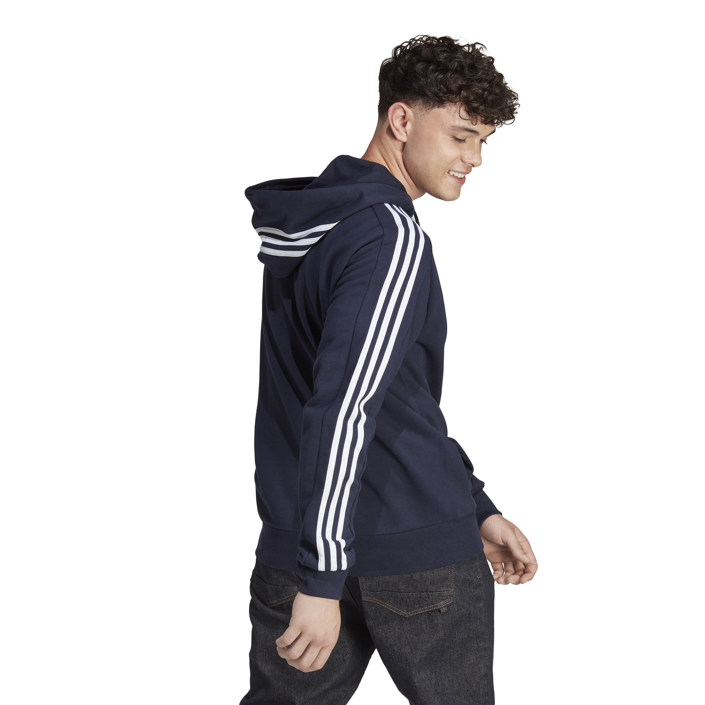 ADIDAS M 3S FT FZ HD LEGINK/WHITE – Bild 4