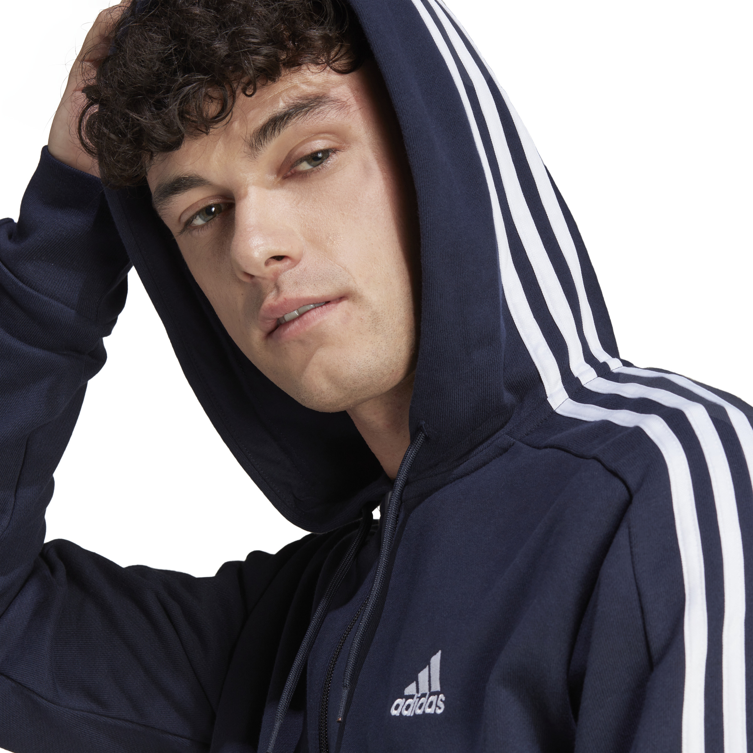 ADIDAS M 3S FT FZ HD LEGINK/WHITE – Bild 6