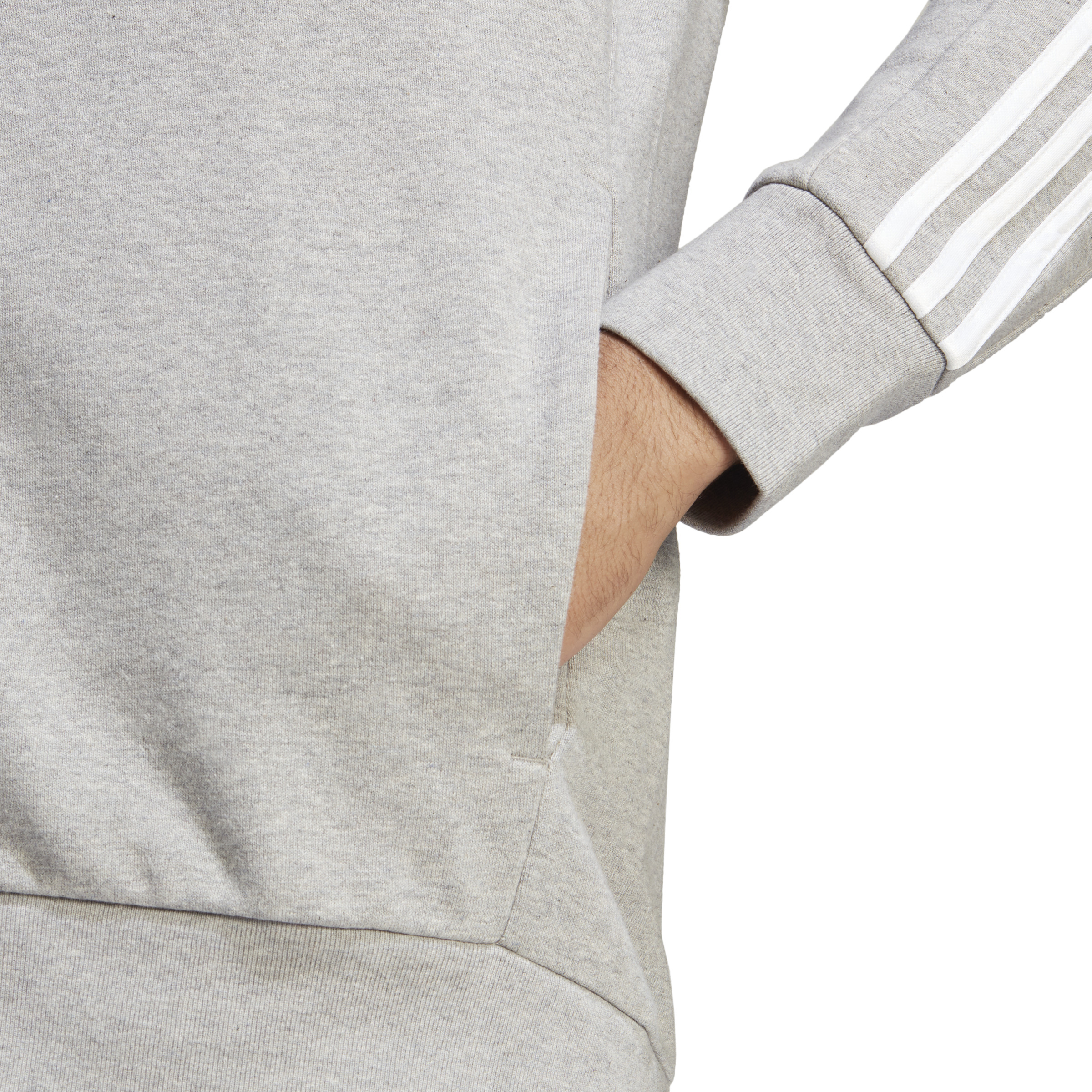 ADIDAS M 3S FT FZ HD MGREYH/WHITE – Bild 8