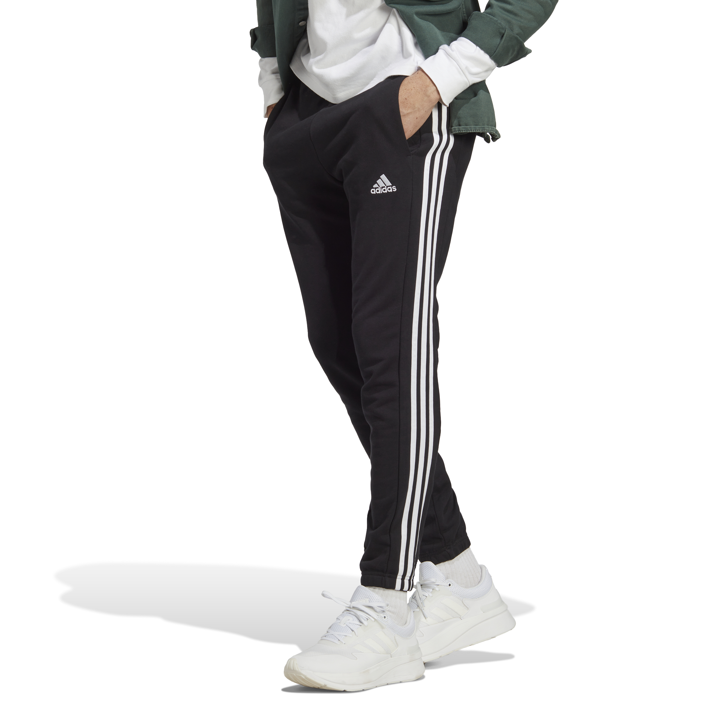 ADIDAS M 3S FT TE PT BLACK/WHITE – Bild 3
