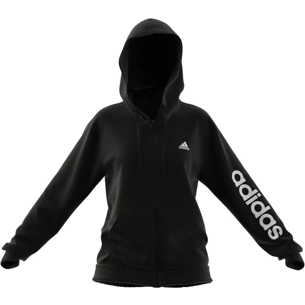 ADIDAS W LIN FT FZ HD BLACK/WHITE – Bild 7