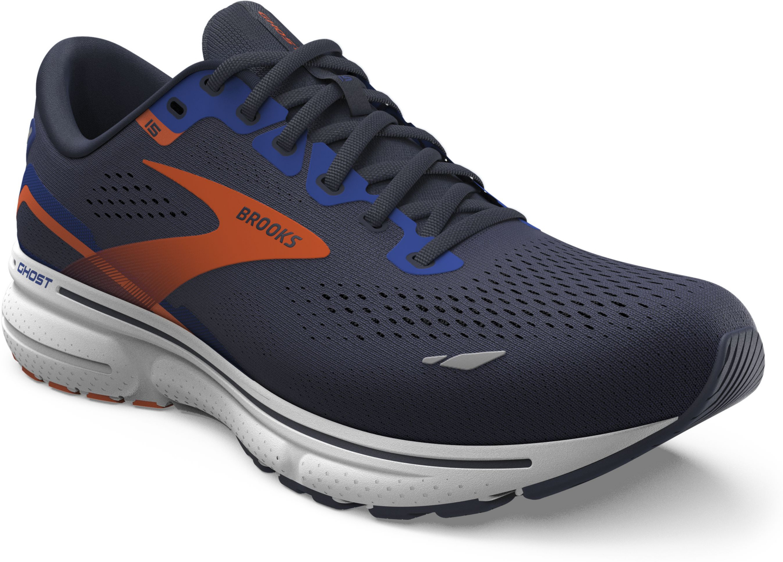 BROOKS Ghost 15 PEACOAT/ORANGE/SURF THE WEB – Bild 5