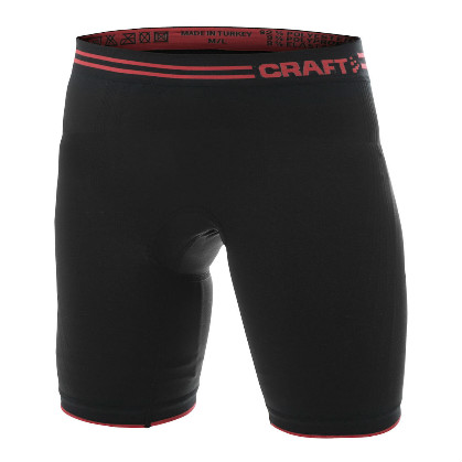 CRAFT Seamless Bike Shorts M BLACK/BRIGHT RED