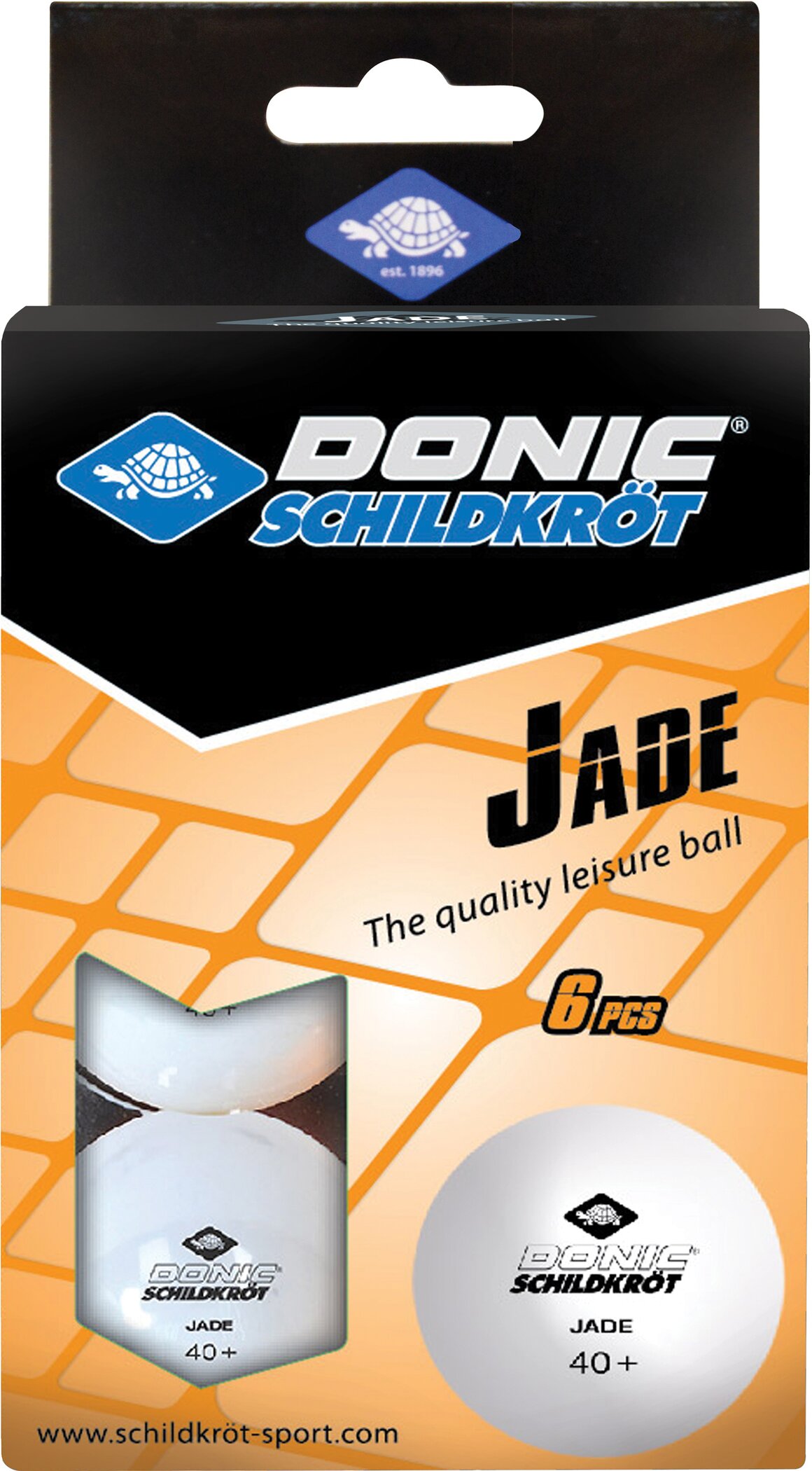 DONIC SCHILDKRÖT TT-Ball JADE 40+ 6er weiß, ABS KEINE FARBE