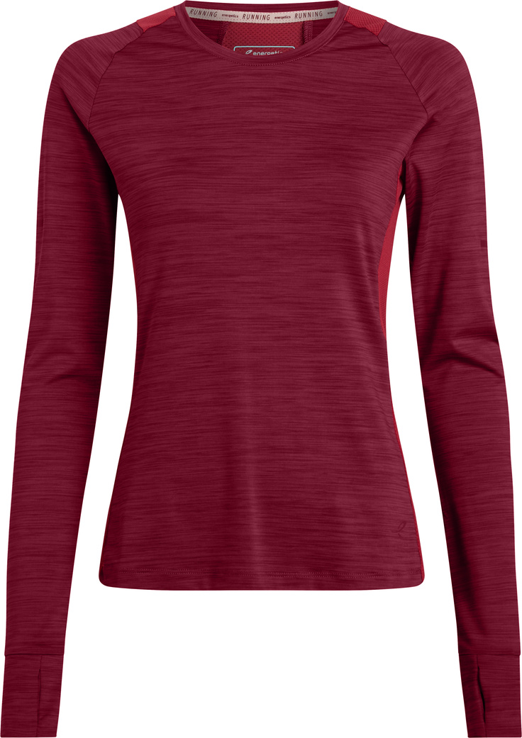 ENERGETICS Da.-Langarmshirt Evii L/S W MELANGE/RED DARK/RED