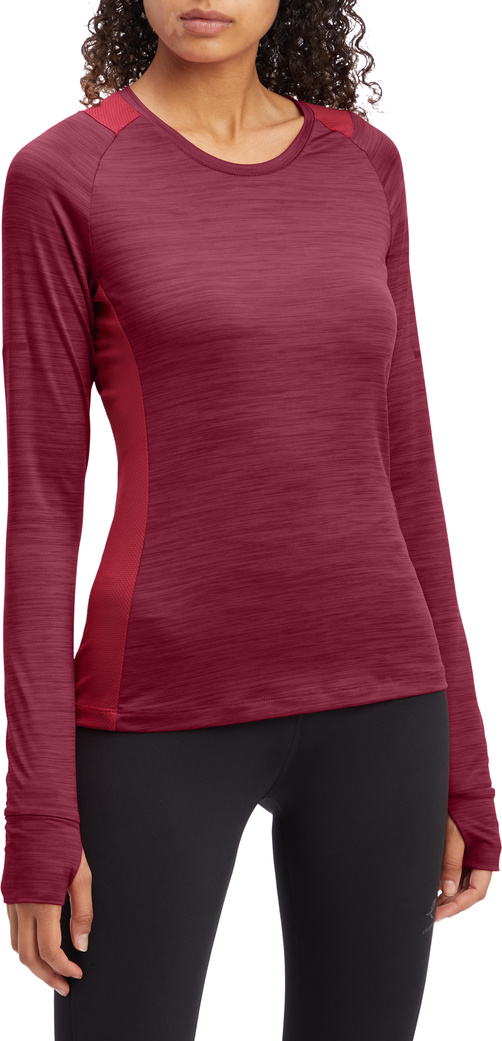 ENERGETICS Da.-Langarmshirt Evii L/S W MELANGE/RED DARK/RED – Bild 2