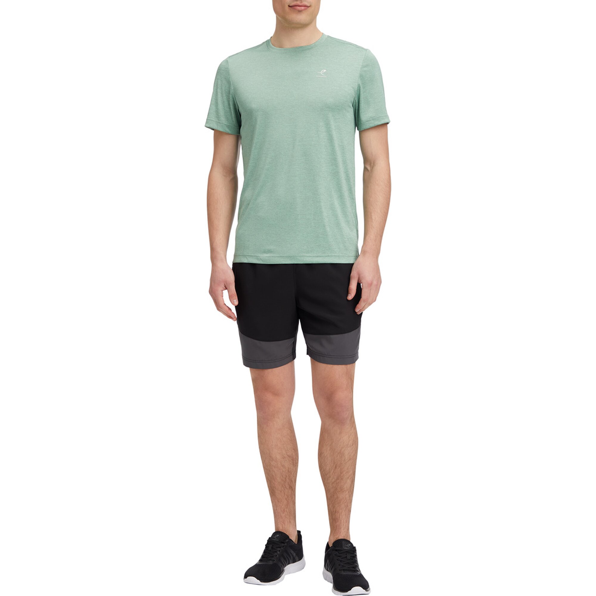 ENERGETICS He.-T-Shirt Tibor SS M MELANGE/BLUE AQUA/GR – Bild 3