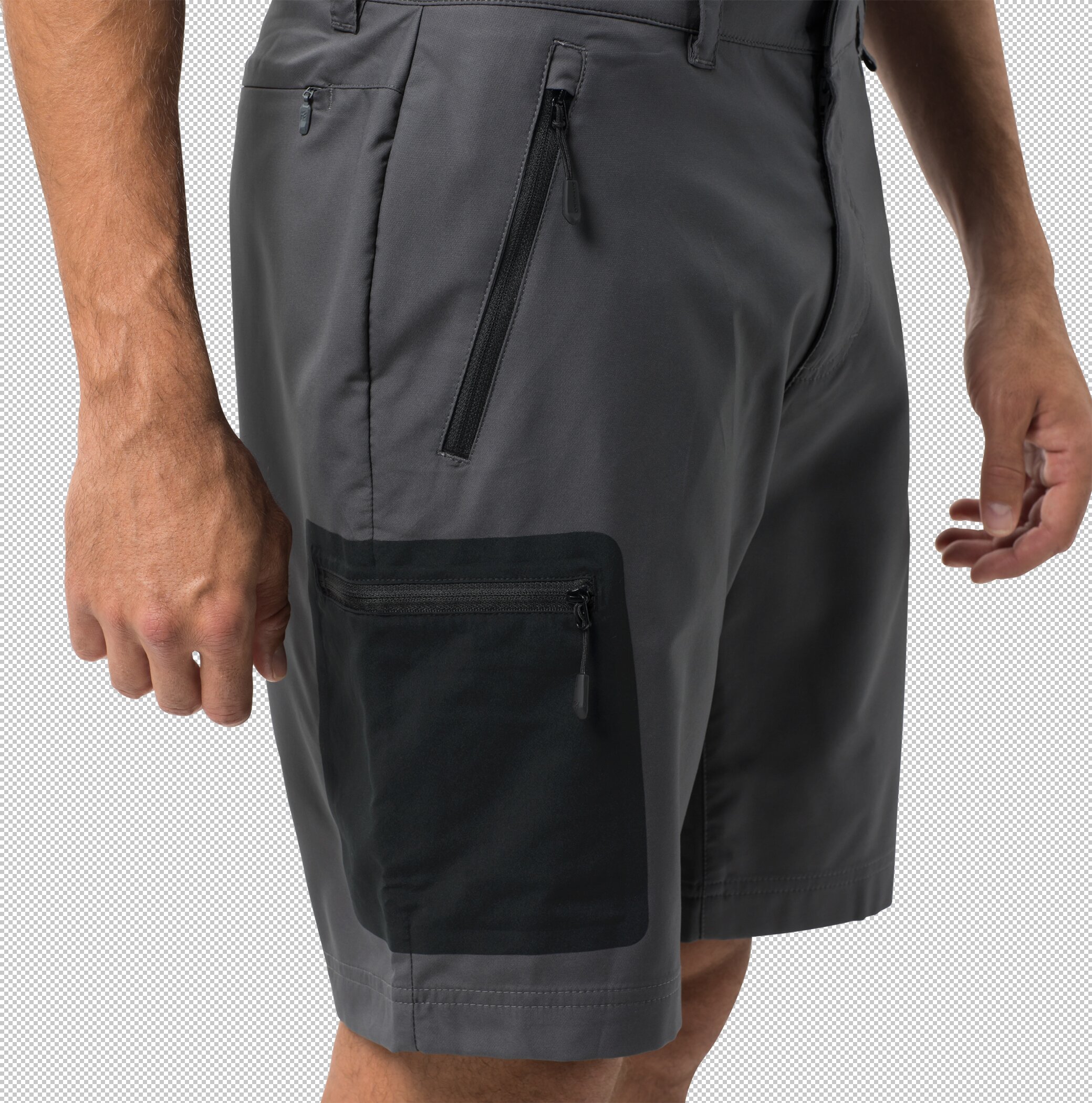 JACK WOLFSKIN ACTIVE TRACK SHORTS MEN DARK IRON – Bild 2