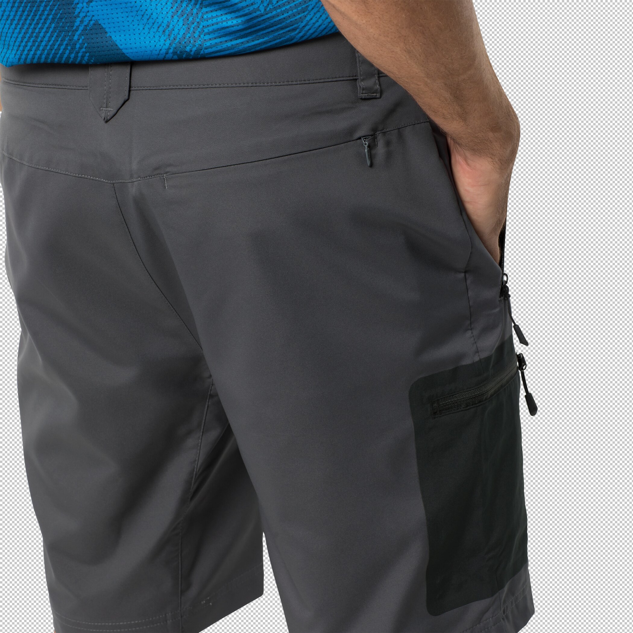 JACK WOLFSKIN ACTIVE TRACK SHORTS MEN DARK IRON – Bild 3