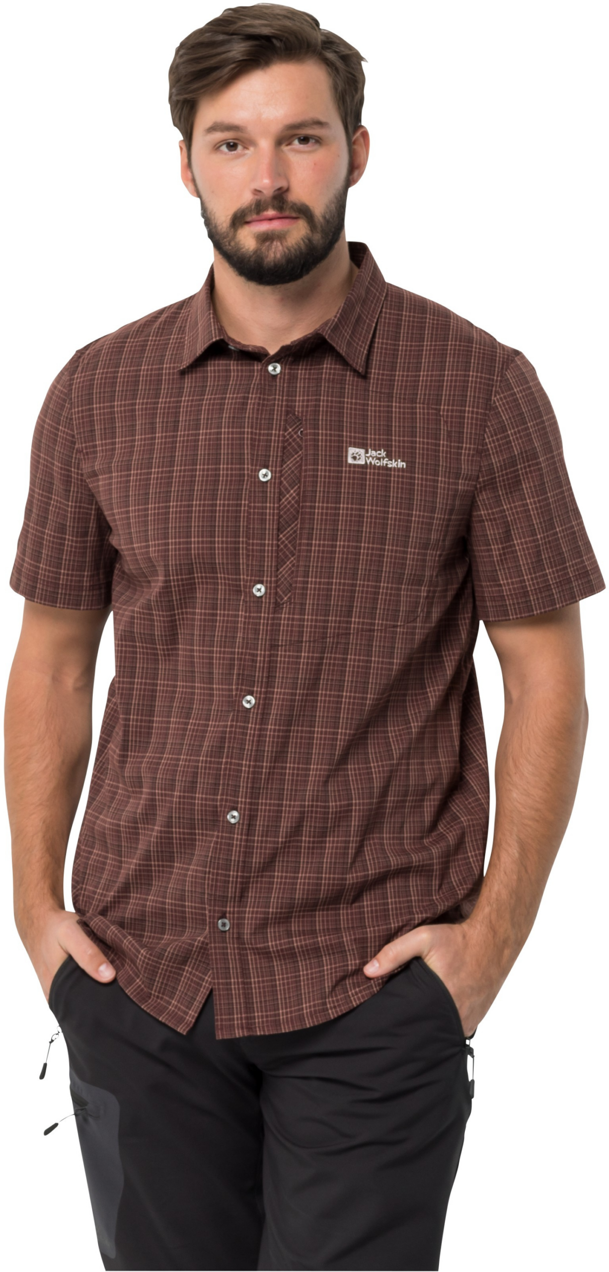 JACK WOLFSKIN RAYS STRETCH VENT SHIRT MEN ATACAMA RED – Bild 2